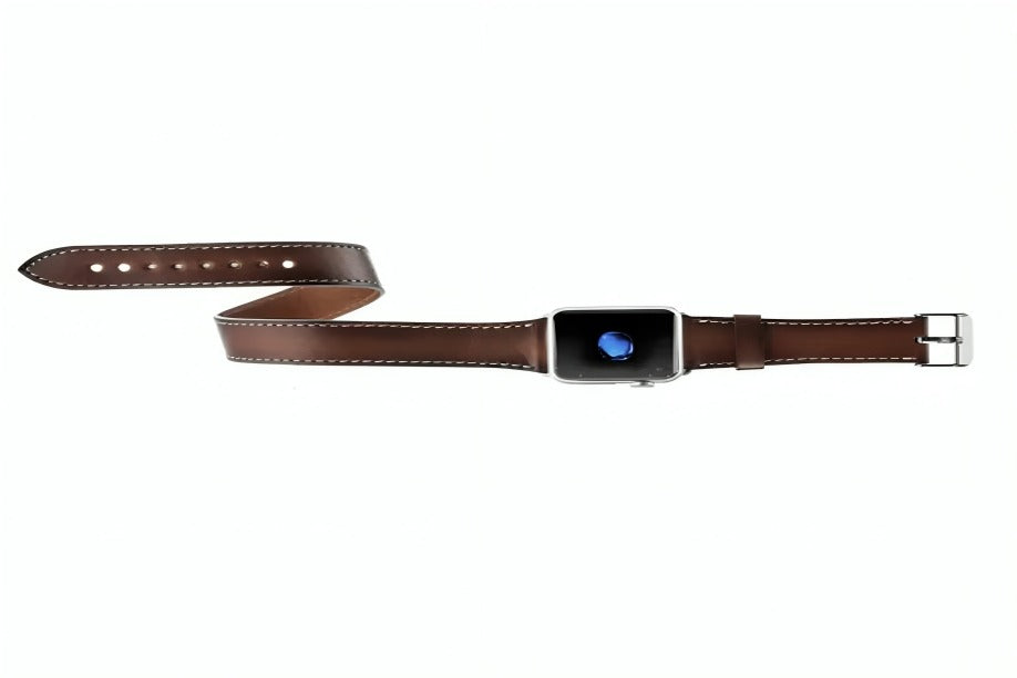 Elevate Your Apple Watch: The Luxurious Double-Wrap Leather Band