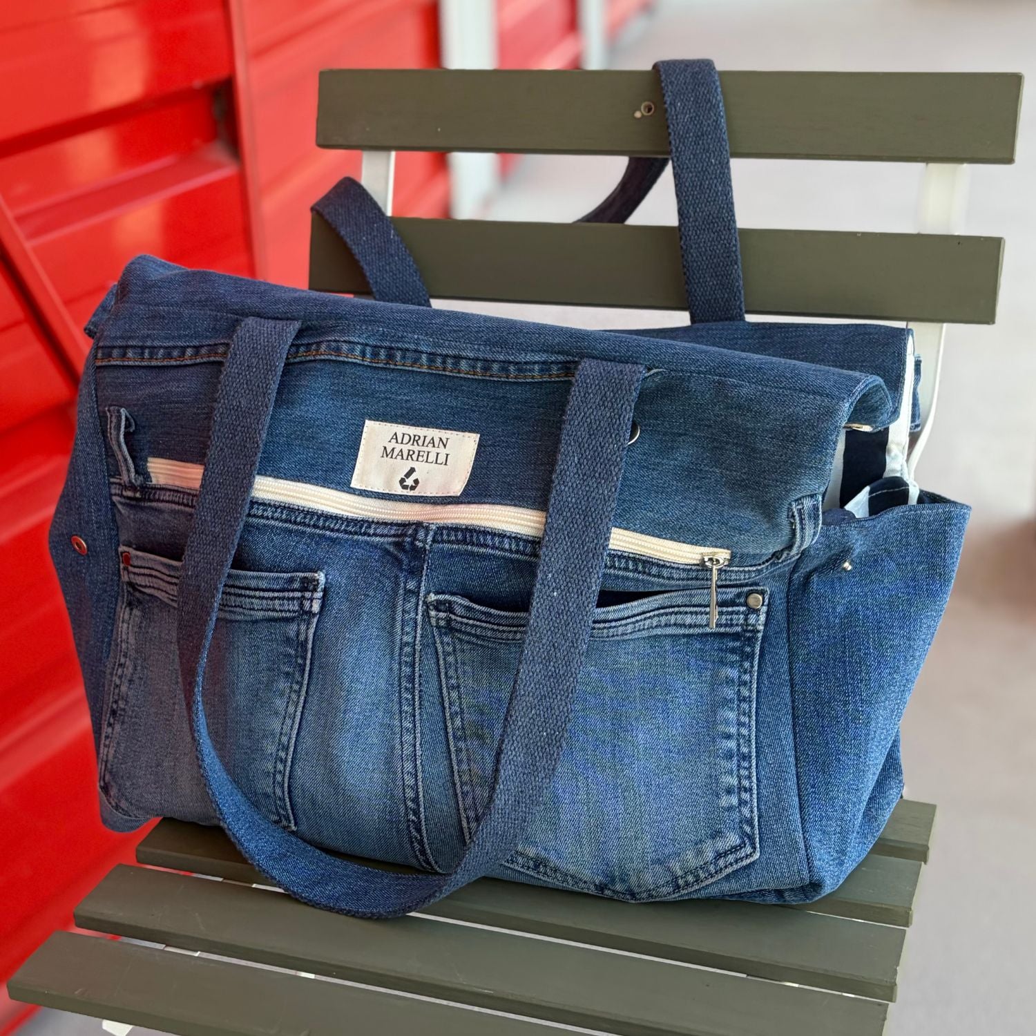 Brooklyn Heritage Upcycled Denim Pet Carrier – Indigo