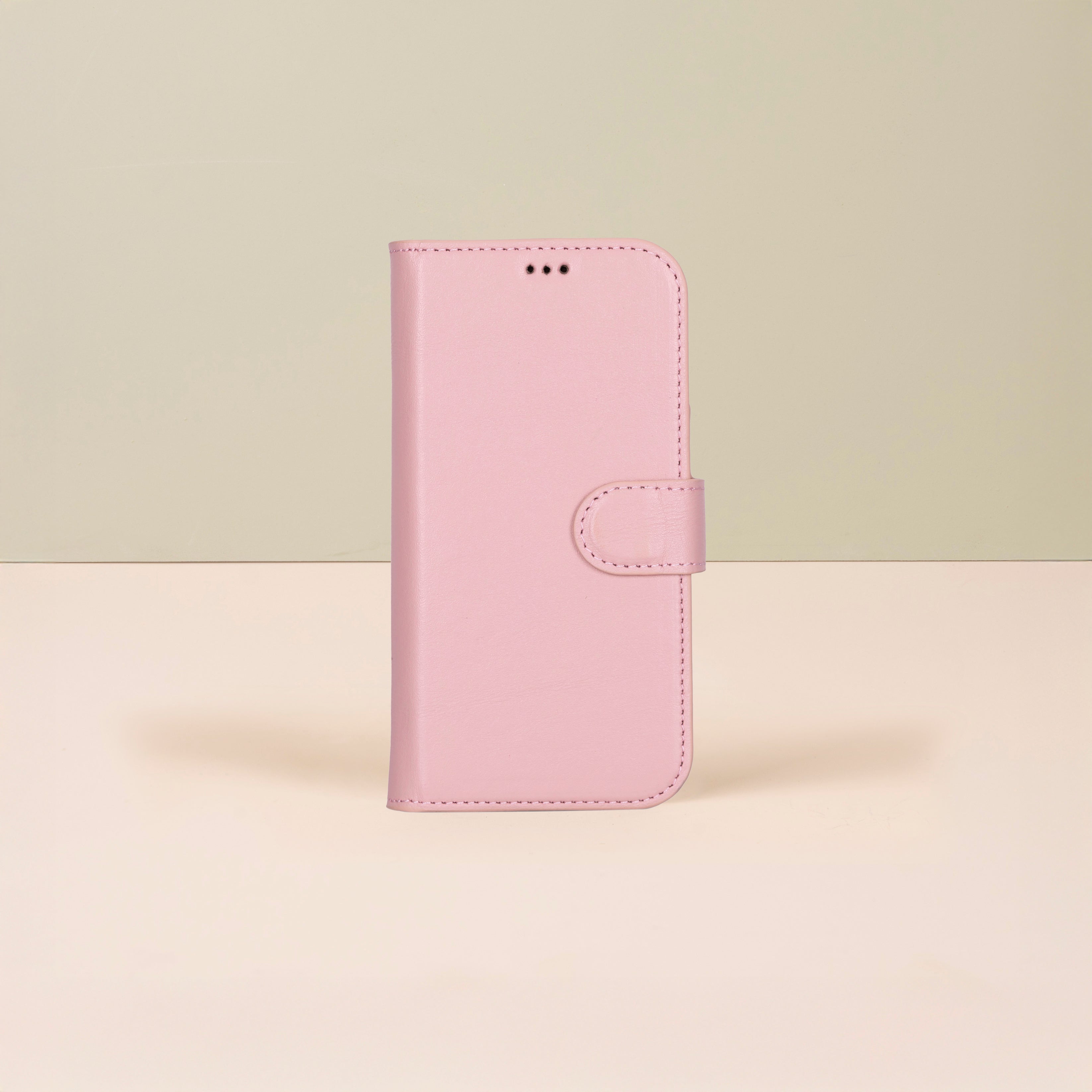Leathere iPhone 17 Wallet Case – Pink - New York