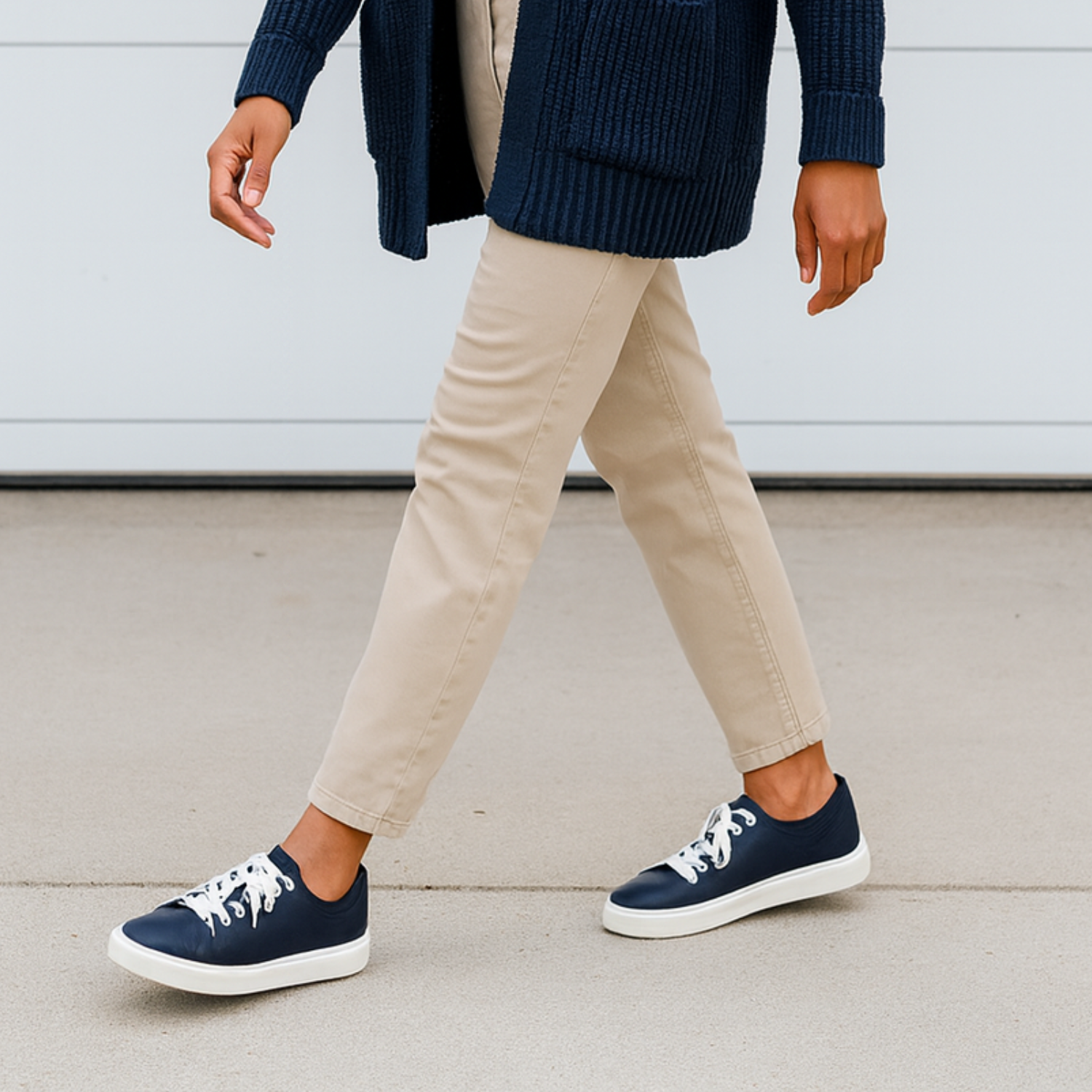 Leathere Signature Sneaker - Navy Blue - SoHo