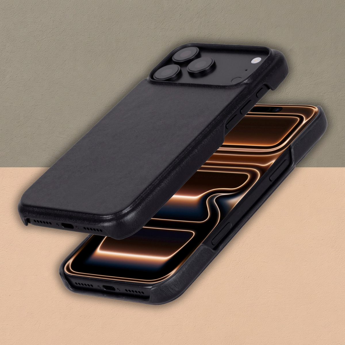 Charleston Black Leather MagSafe Case for iPhone 18 Pro Max