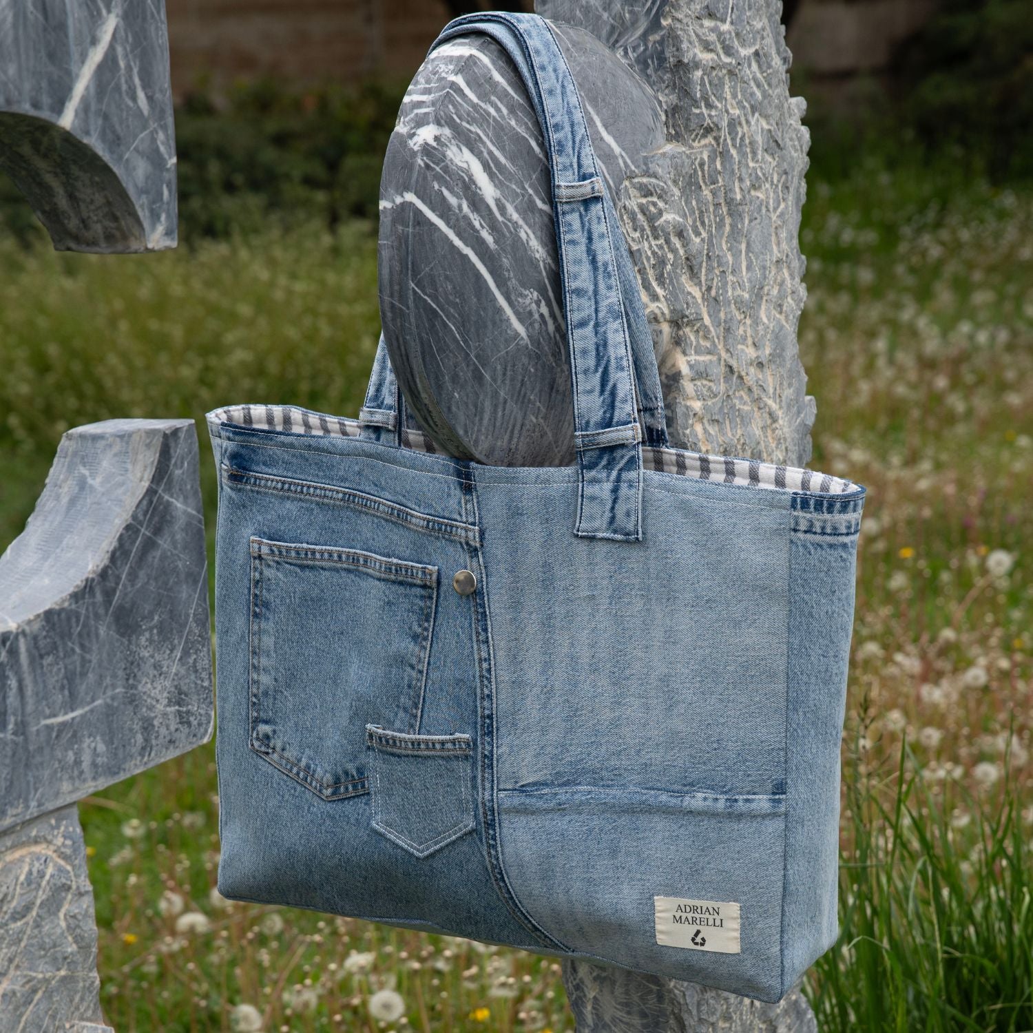 Brooklyn Heritage Tote / Upcycled Denim
