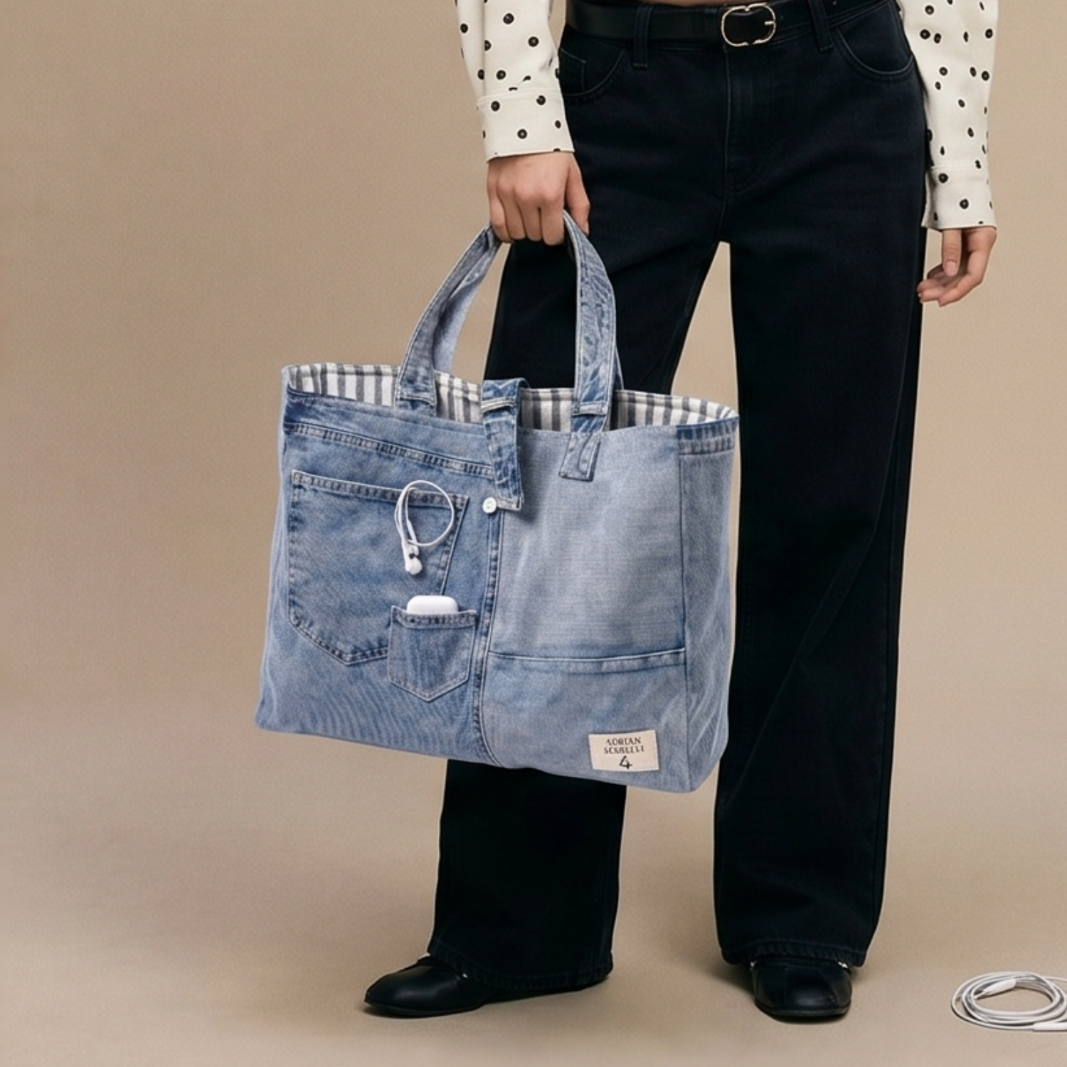 Brooklyn Heritage Tote / Upcycled Denim