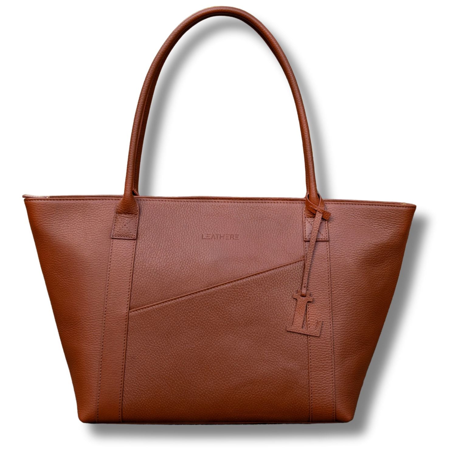 The Leathere New York Tote - Cognac