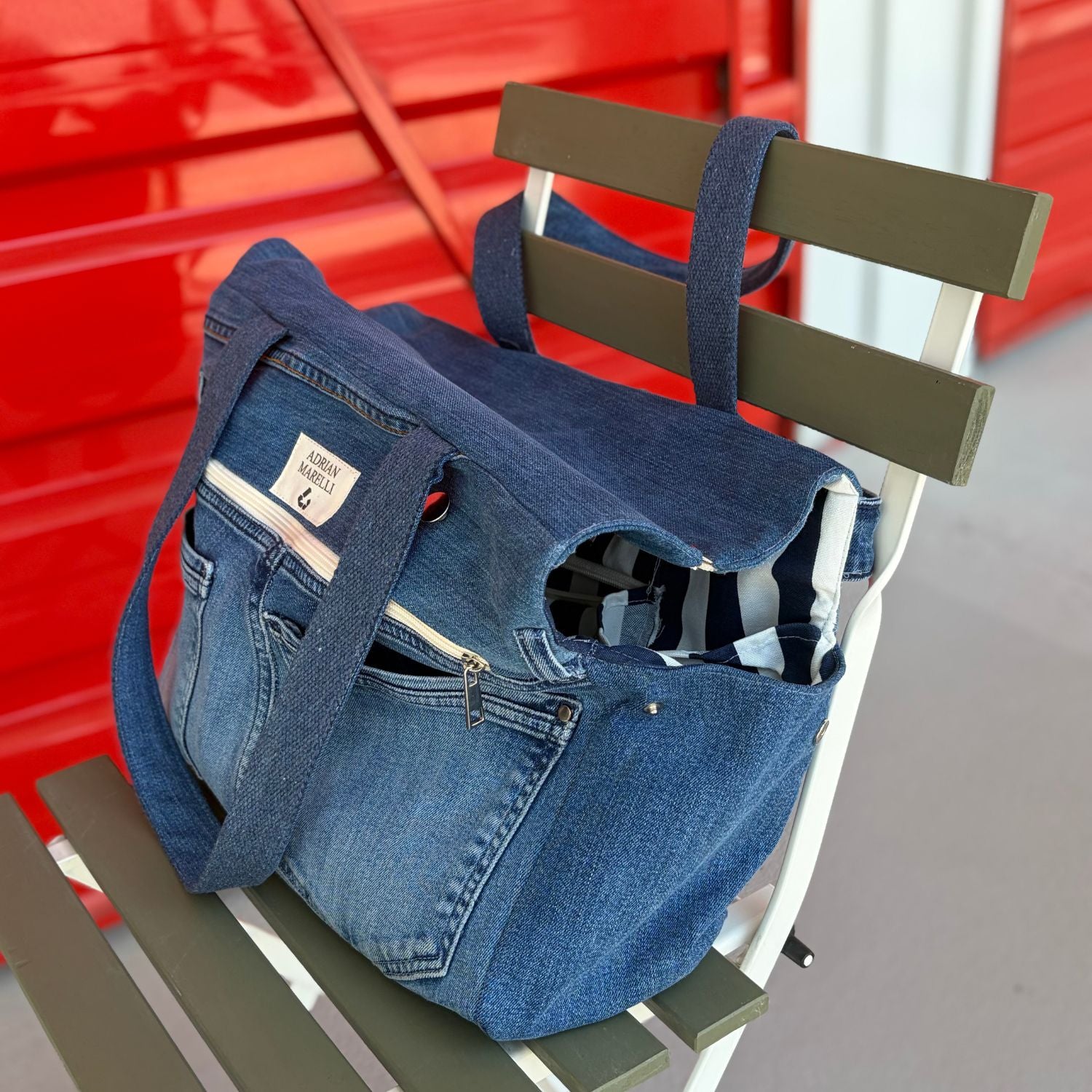Brooklyn Heritage Upcycled Denim Pet Carrier – Indigo