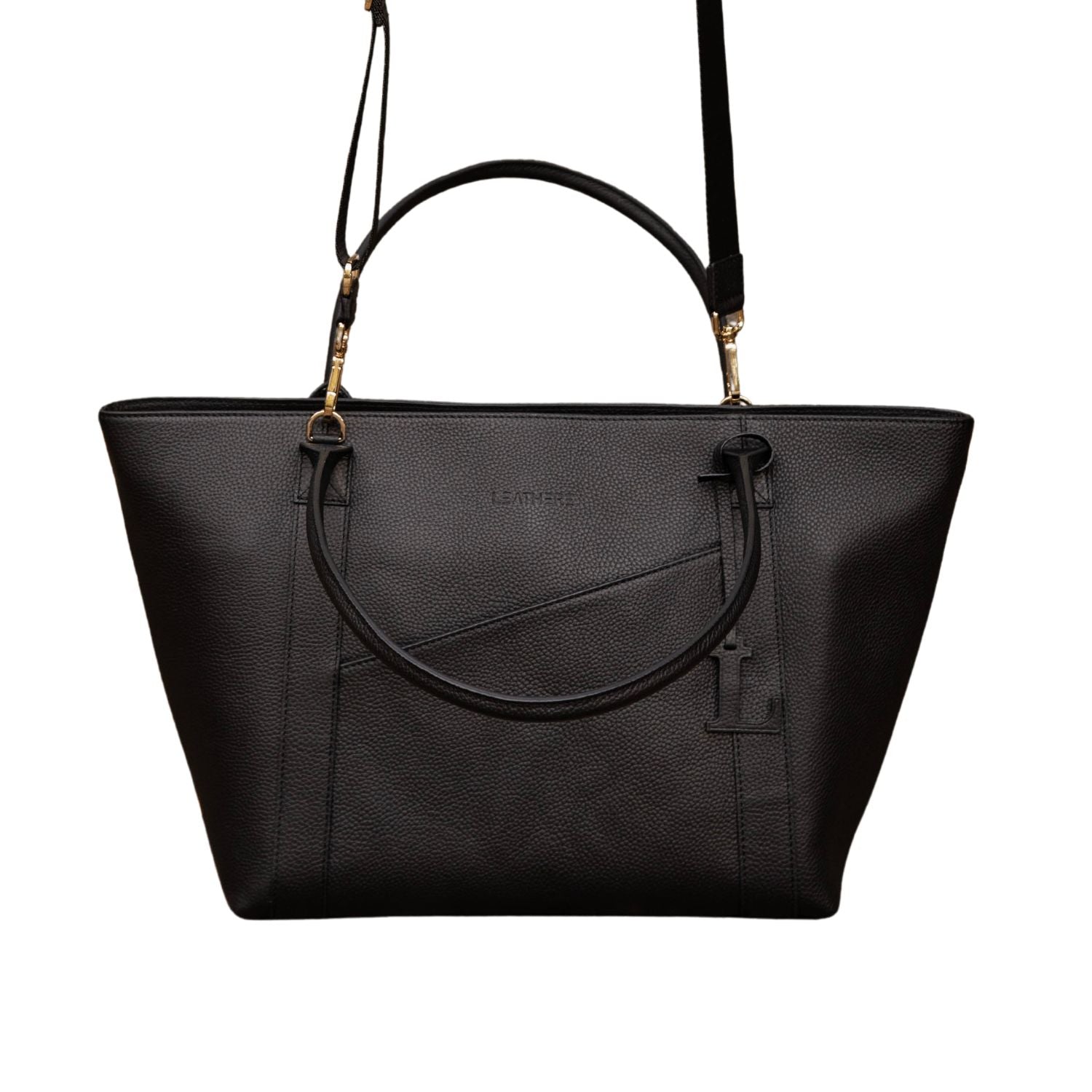 The Leathere New York Tote - Black