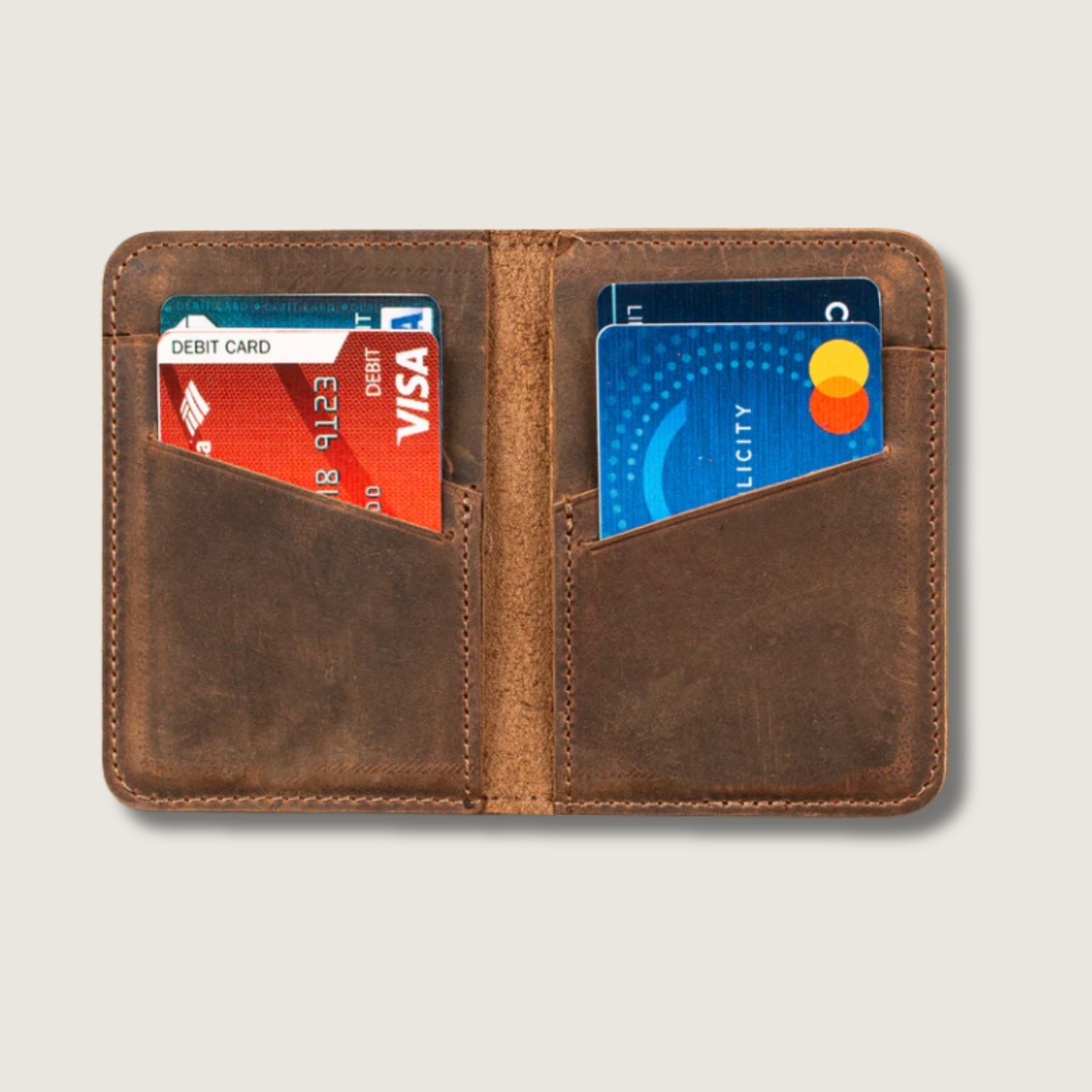 Classic Leather Cardholder Wallet - Earthy Brown - Berkeley