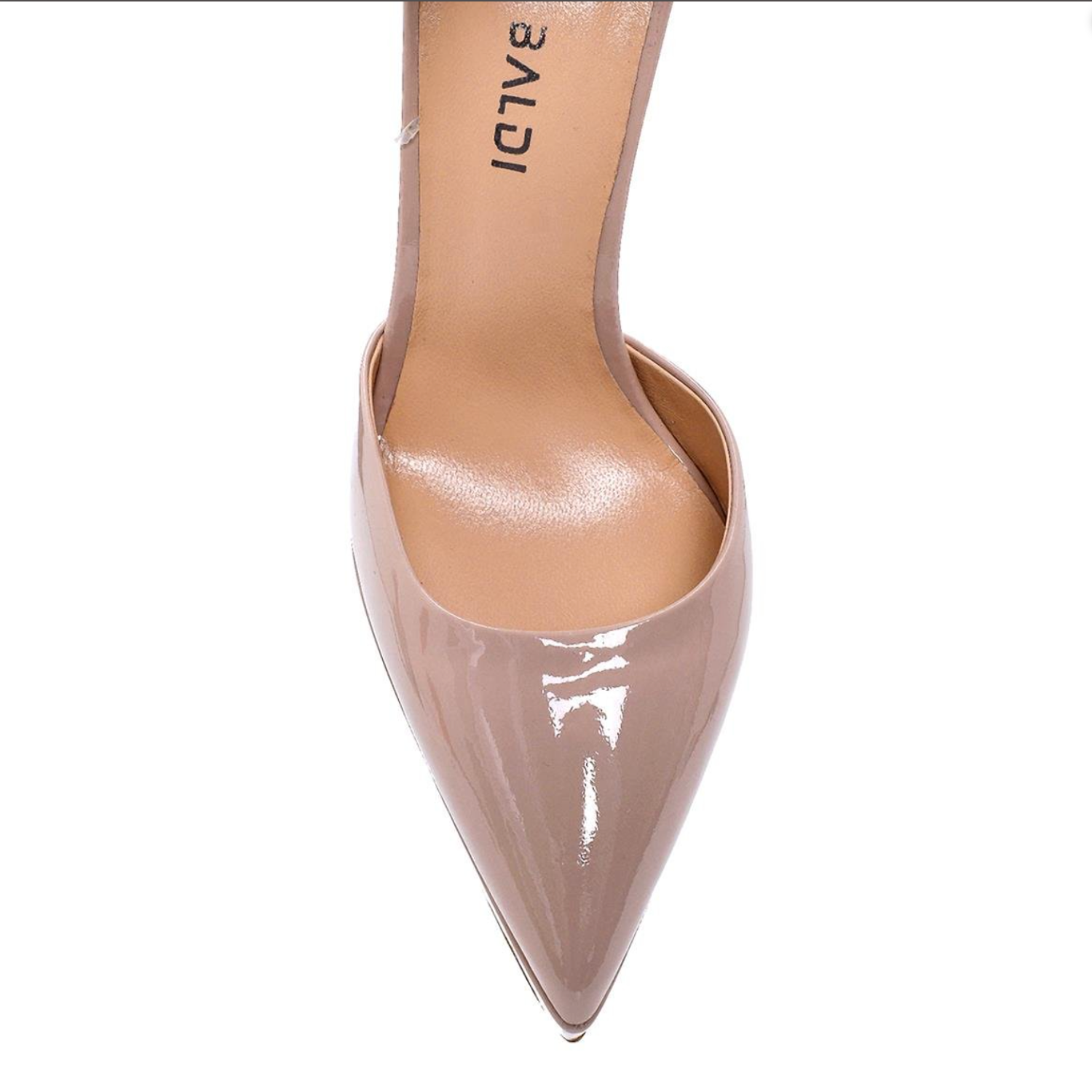 Nude Patent Platform High Heel Shoes with Ankle Strap - Pink - Freeport
