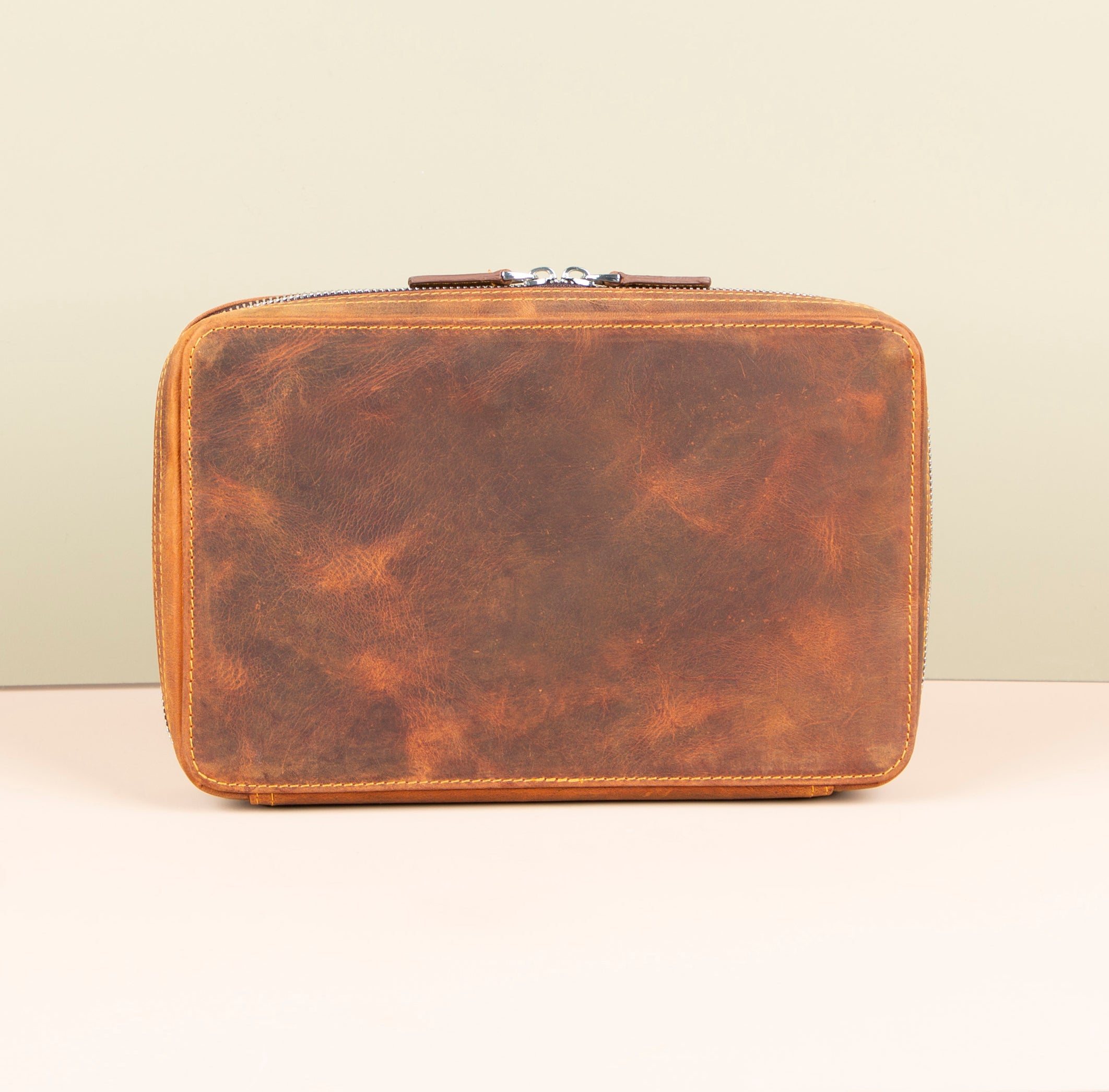 Leather Tech Organizer Case - Rich Brown - Oslo