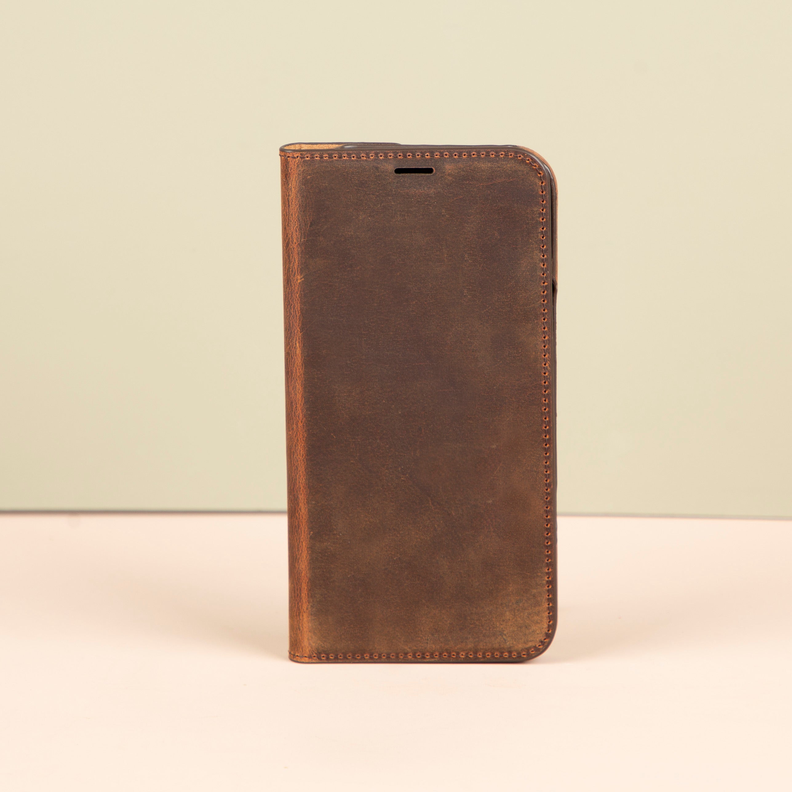 iPhone 16 Series Leather Wallet Case - Dark Brown - Seoul