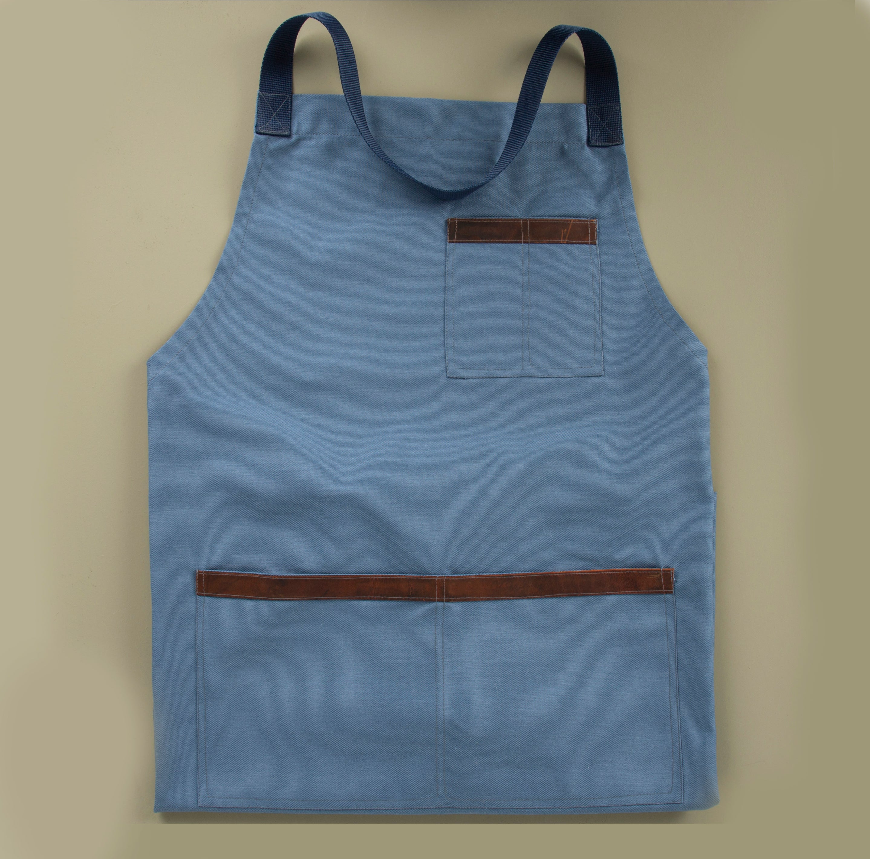 Durable Canvas Work Apron - Steel Blue - Provence