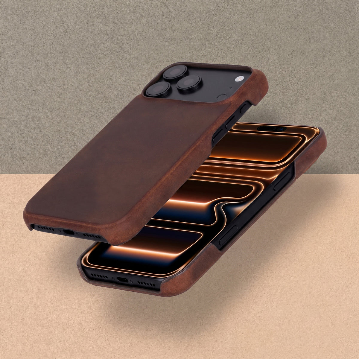 Charleston Antique Brown Leather MagSafe Case for iPhone 18 Pro Max