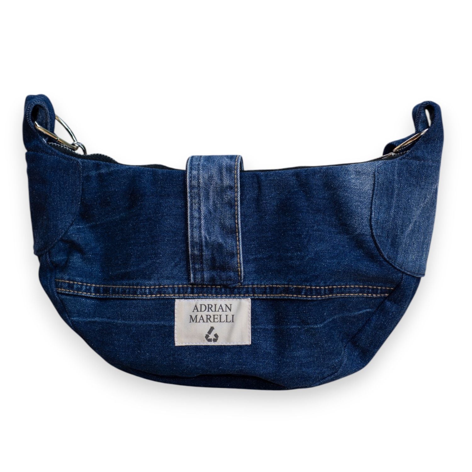 Brooklyn Crescent — Upcycled Denim Crossbody