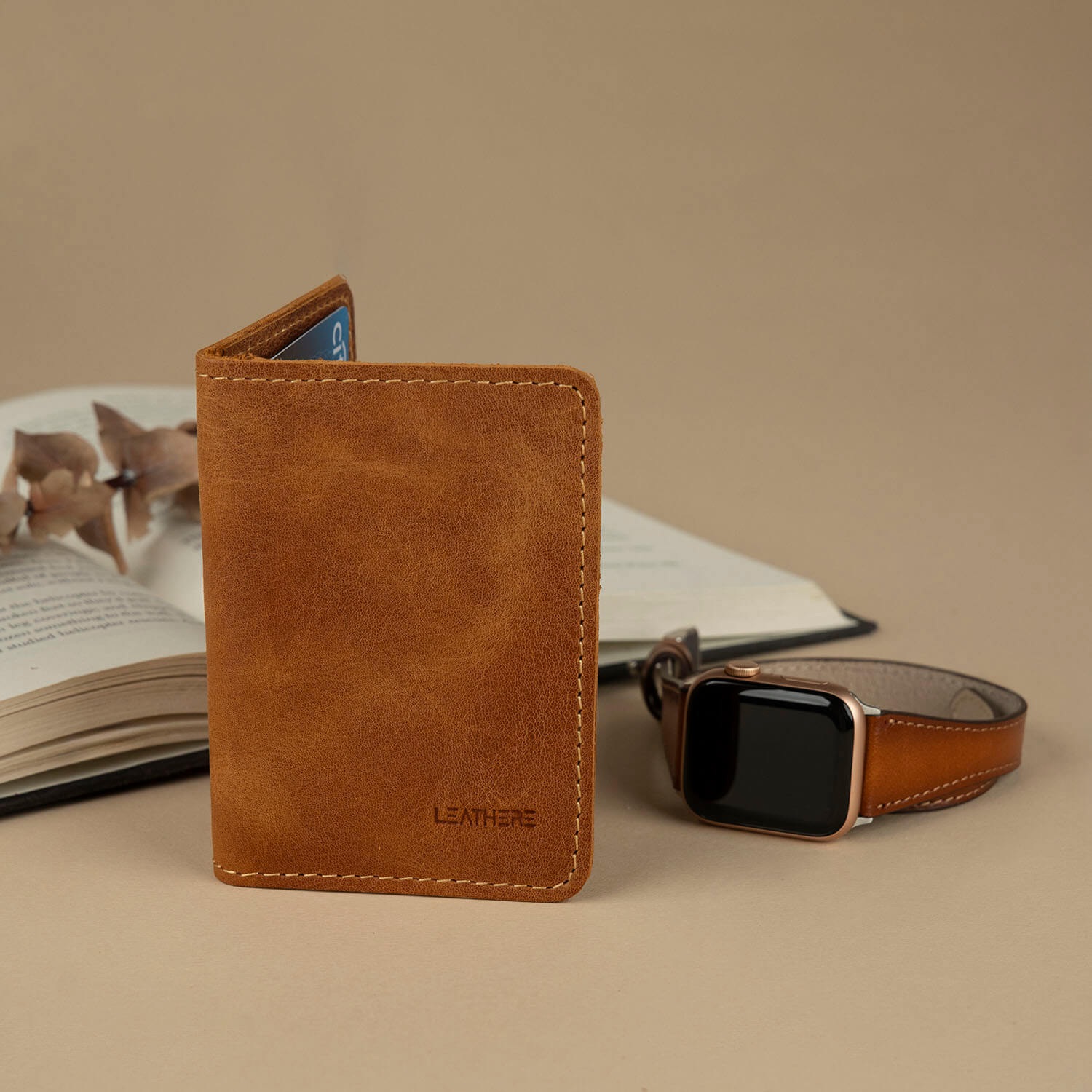 Classic Leather Cardholder Wallet - Honey Tan - Berkeley
