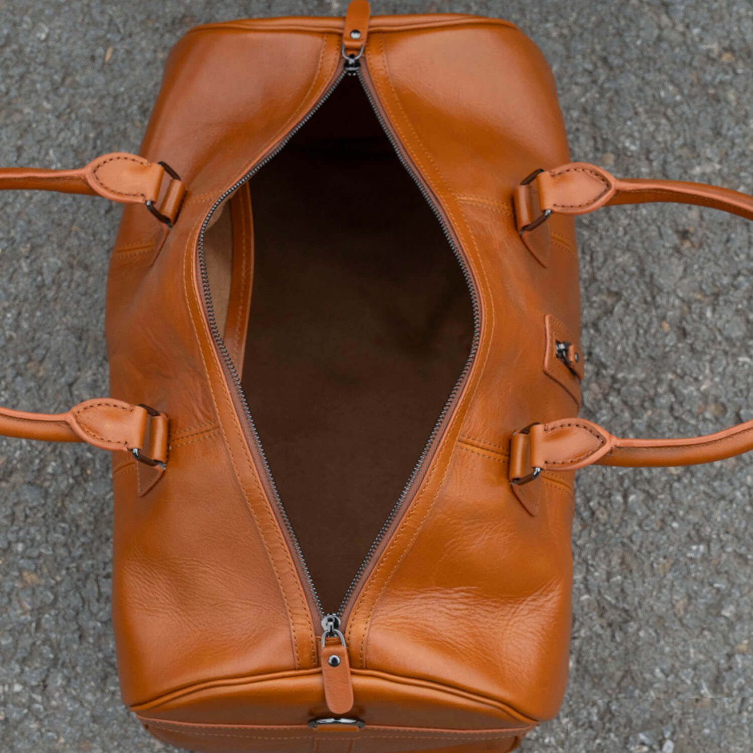 Vintage Leather Weekender Bag - Rich Brown - Edison