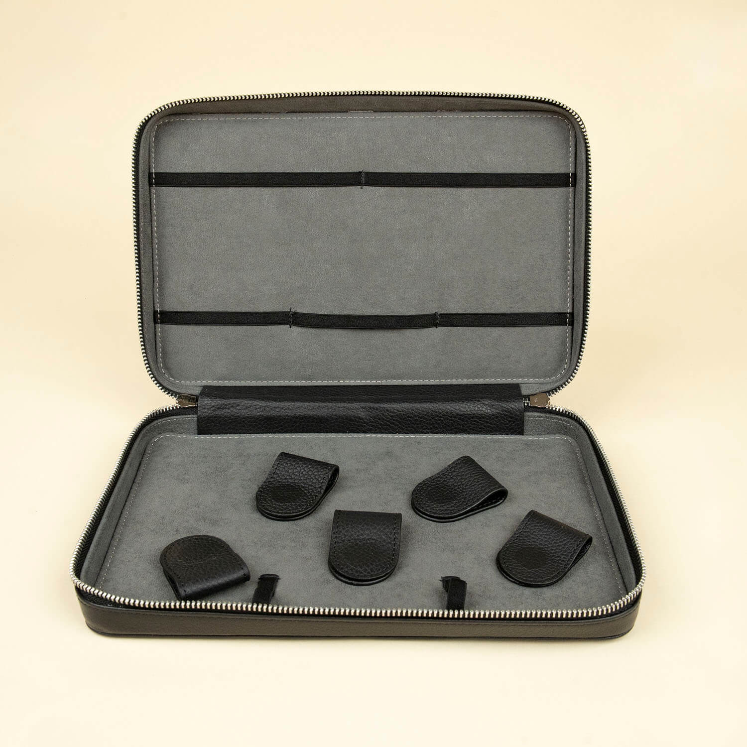 Leather Tech Organizer Case - Black - Mobile
