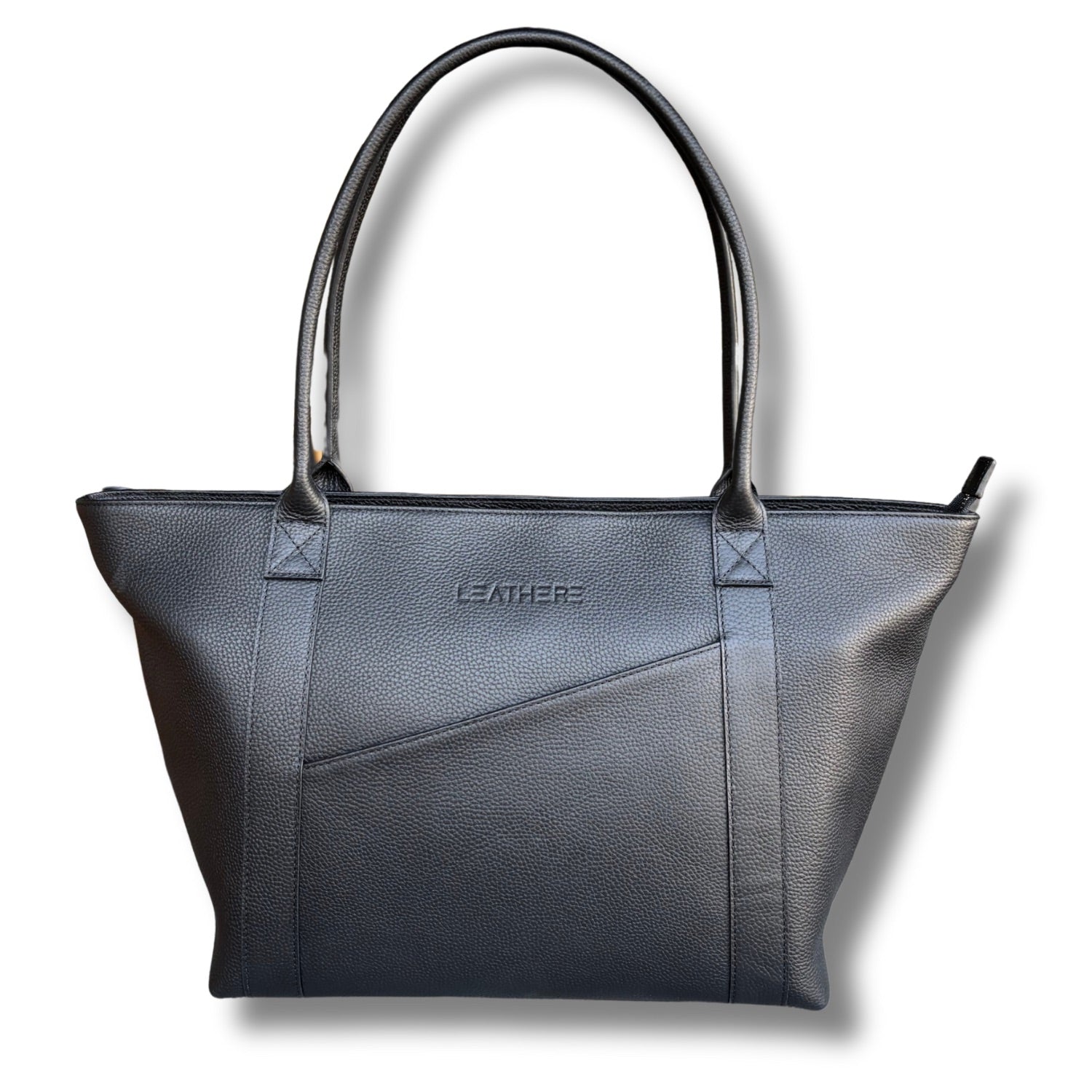 The Leathere New York Tote - Black