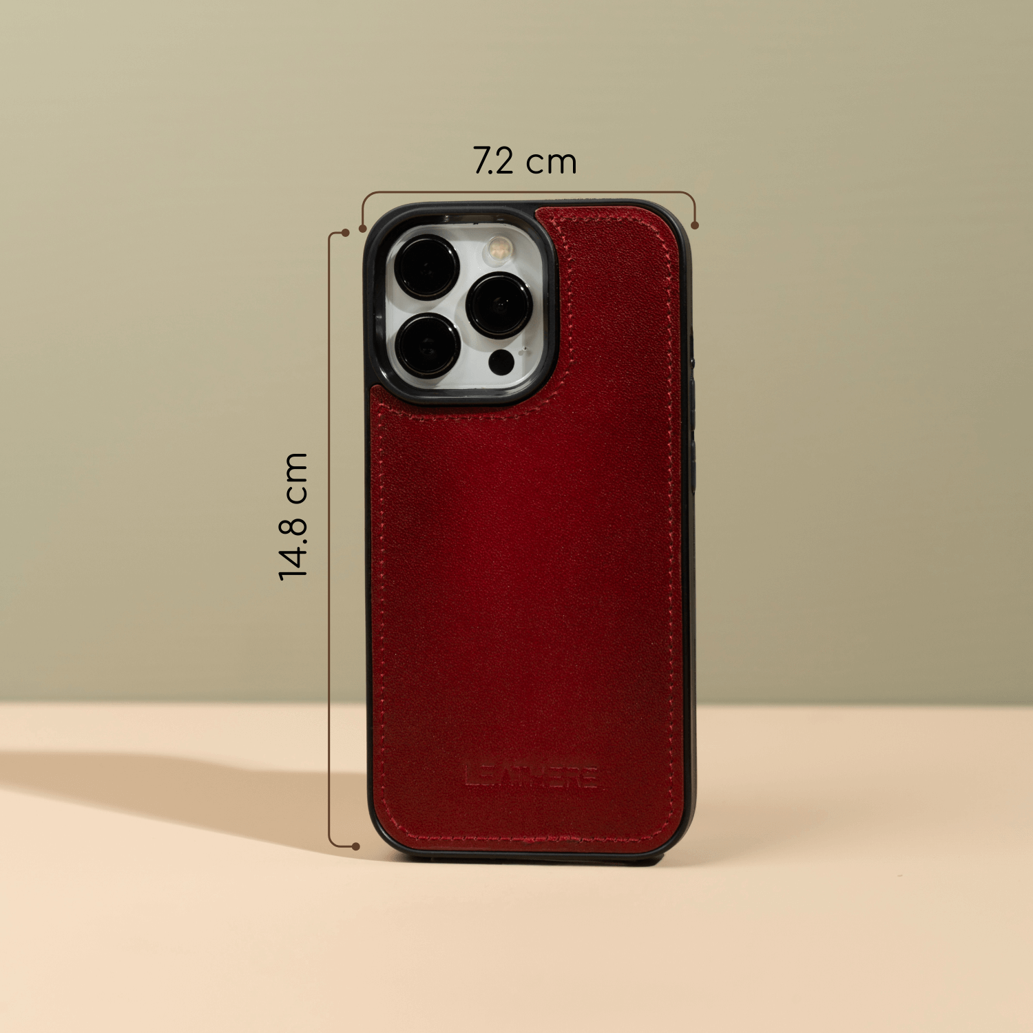 iPhone 17 Series Red Leather Wallet Case - New York (pre-order)