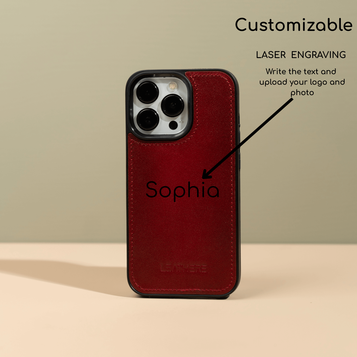 iPhone 17 Series Red Leather Wallet Case - New York (pre-order)
