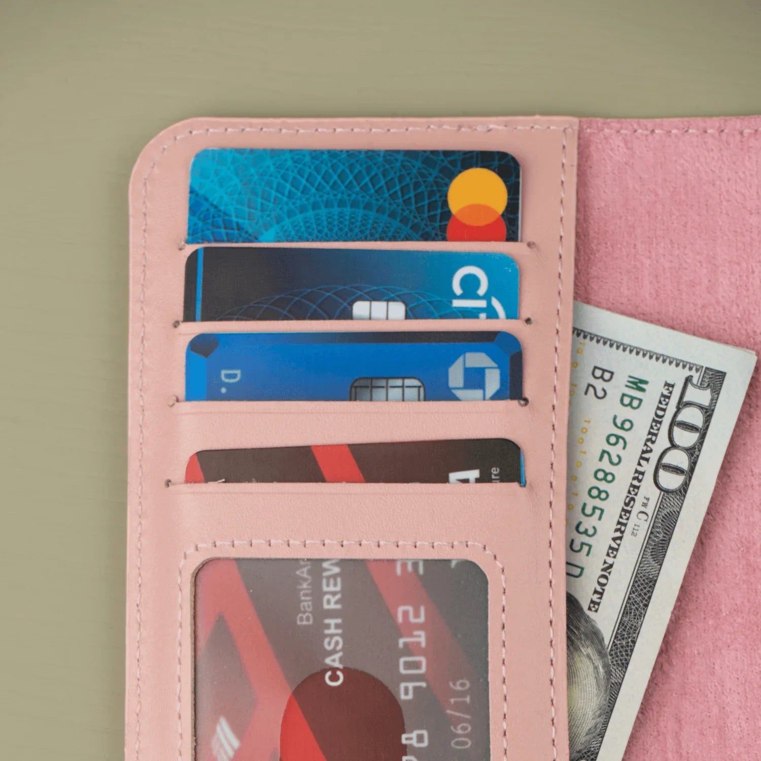 Pink Leather iPhone 16 Series Wallet Case - LEATHERE