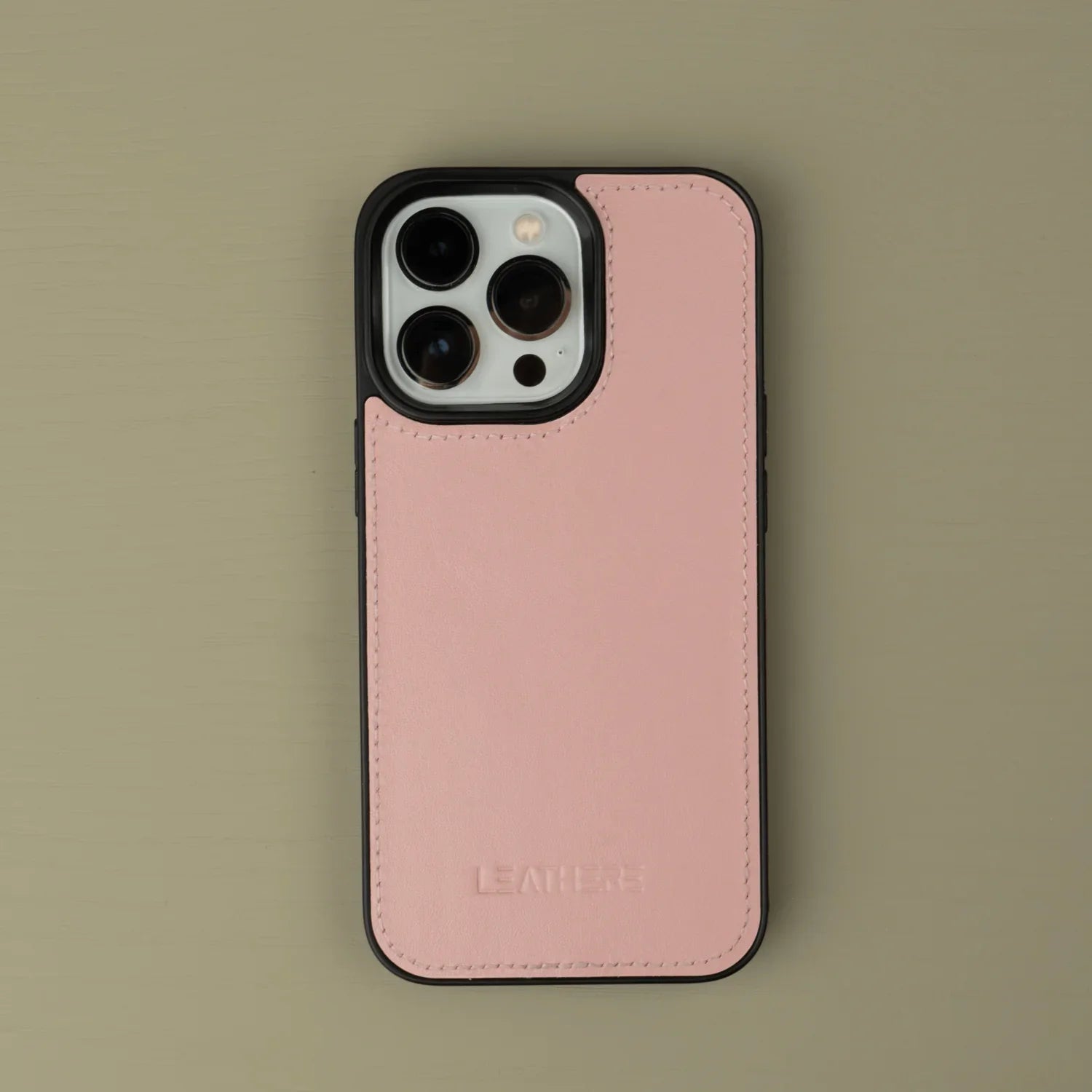 Pink Leather iPhone 16 Series Wallet Case - LEATHERE