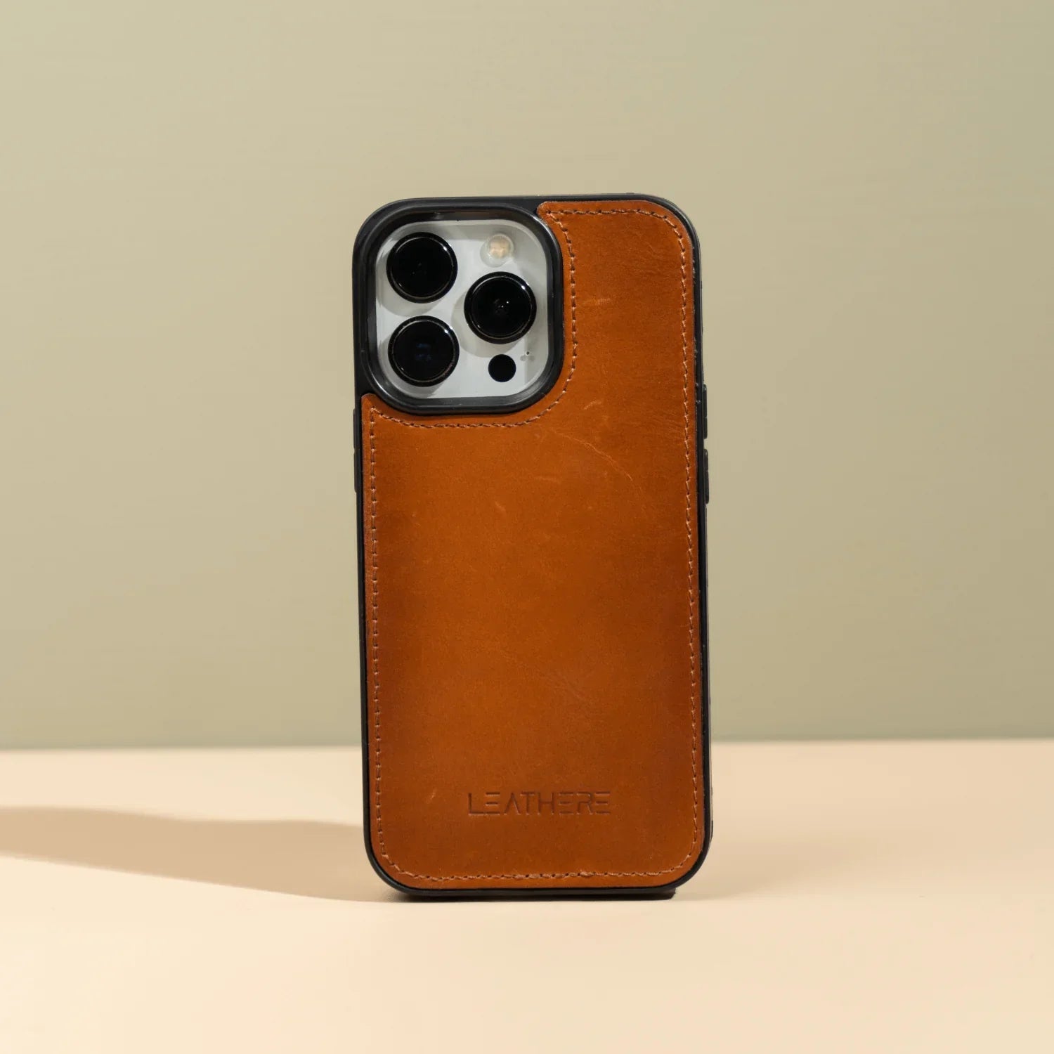 iPhone 16 Series Rustic Brown Leather Wallet Case - New York