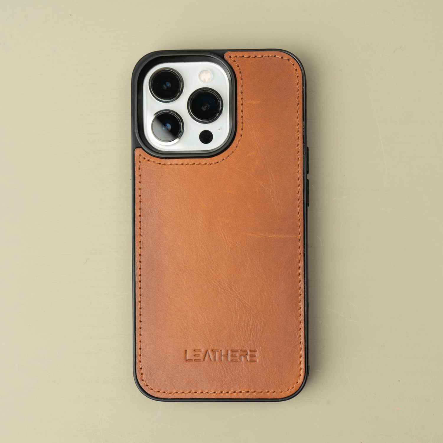 iPhone 16 Series Rustic Brown Leather Wallet Case - New York