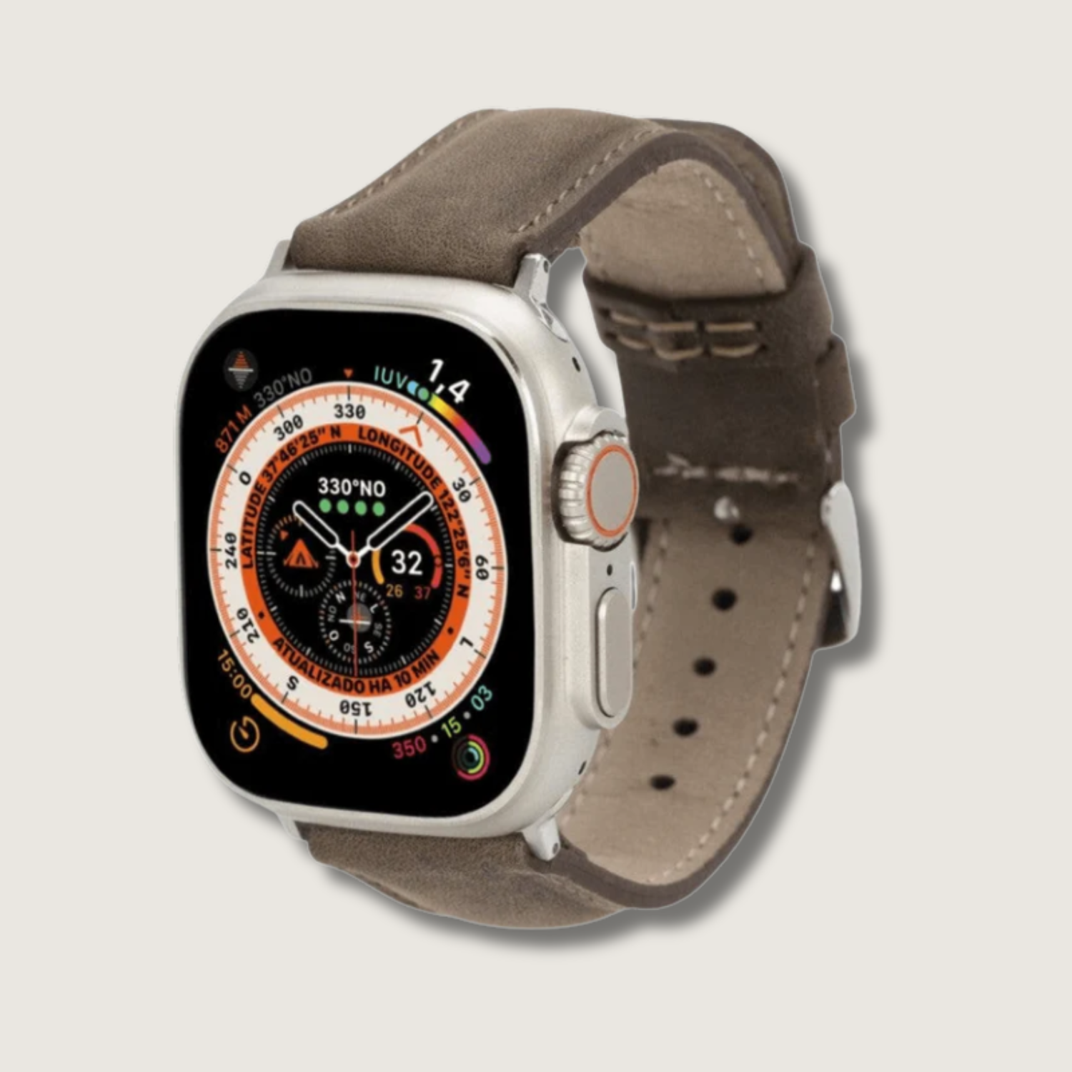 Apple Watch Brown Leather Strap - Boston