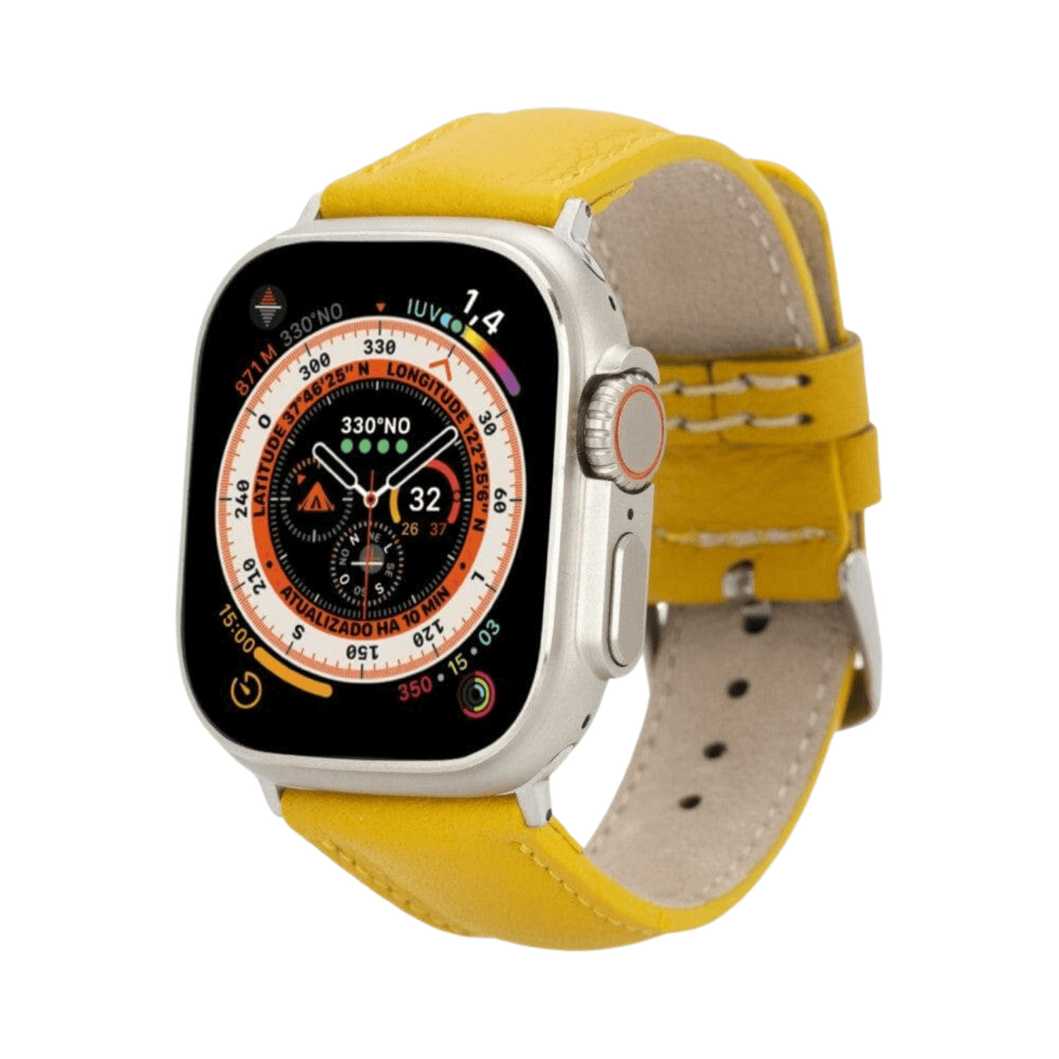 Apple Watch Yellow Leather Strap - Boston