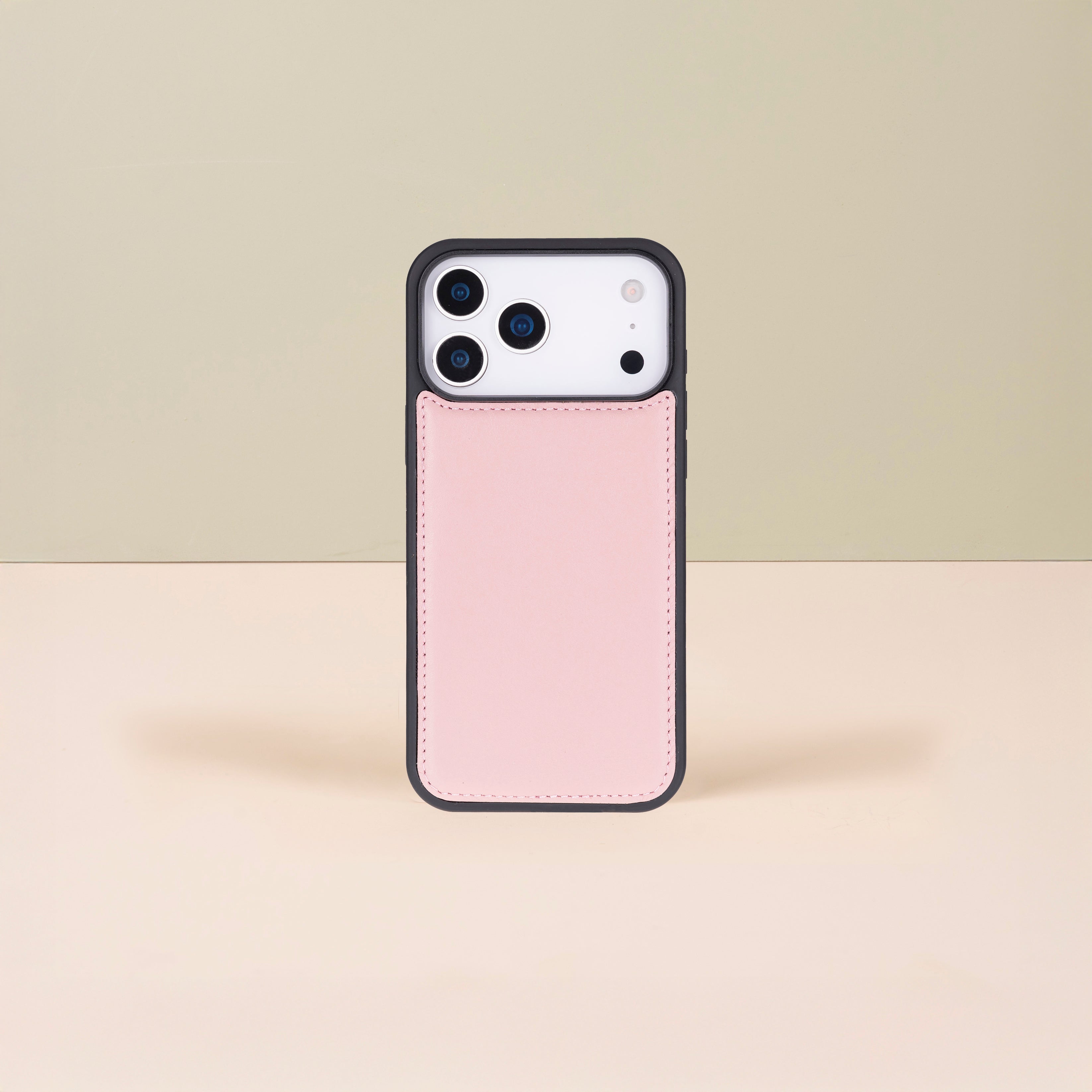 Leather iPhone 17 Pro Max Wallet Case – Pink - Austin