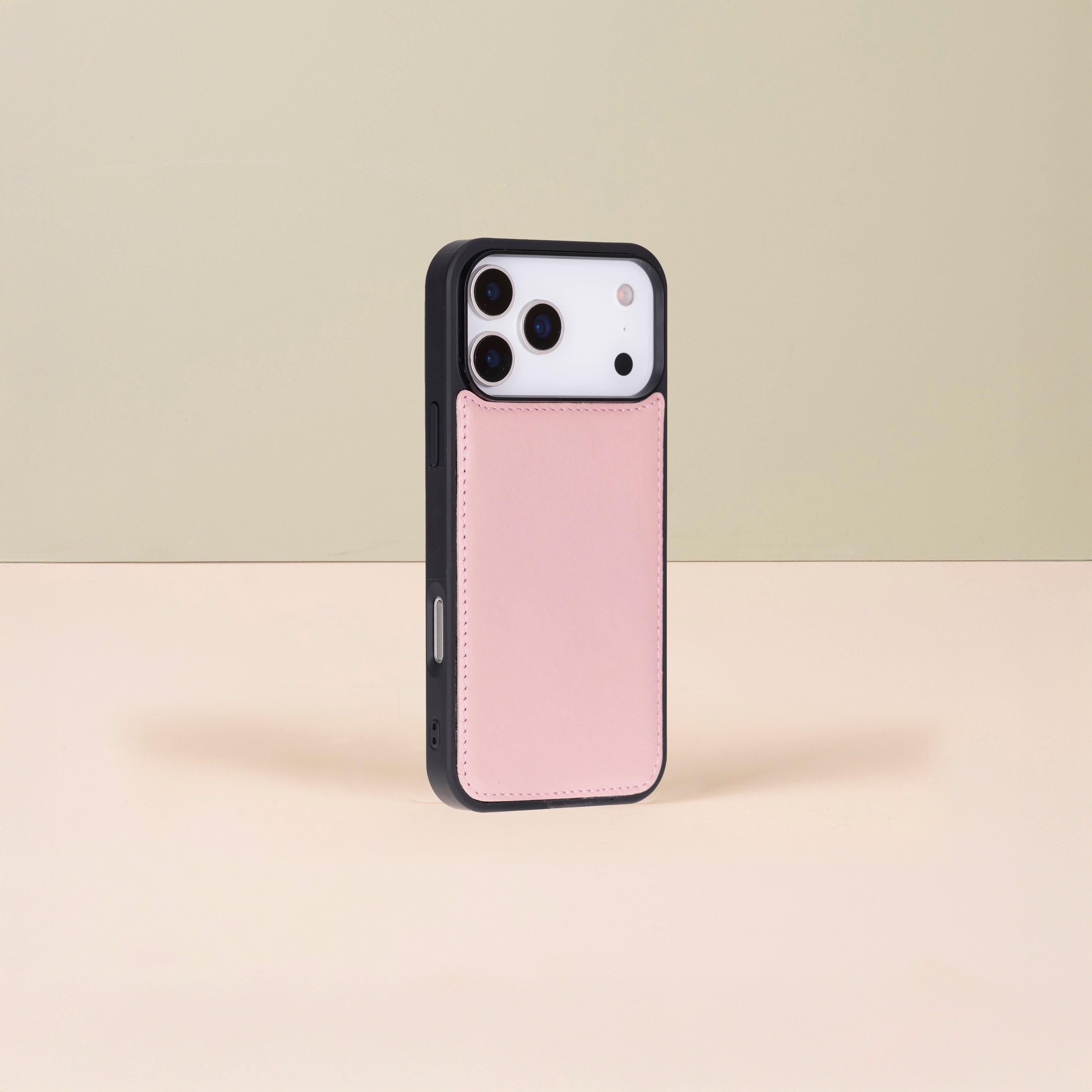Leather iPhone 17 Pro Max Wallet Case – Pink - Austin