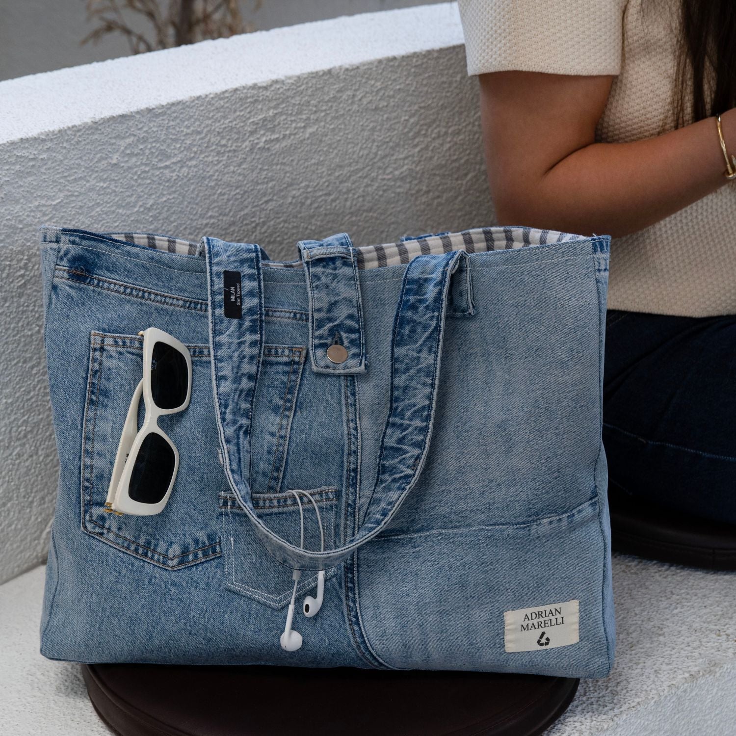 Brooklyn Heritage Tote / Upcycled Denim