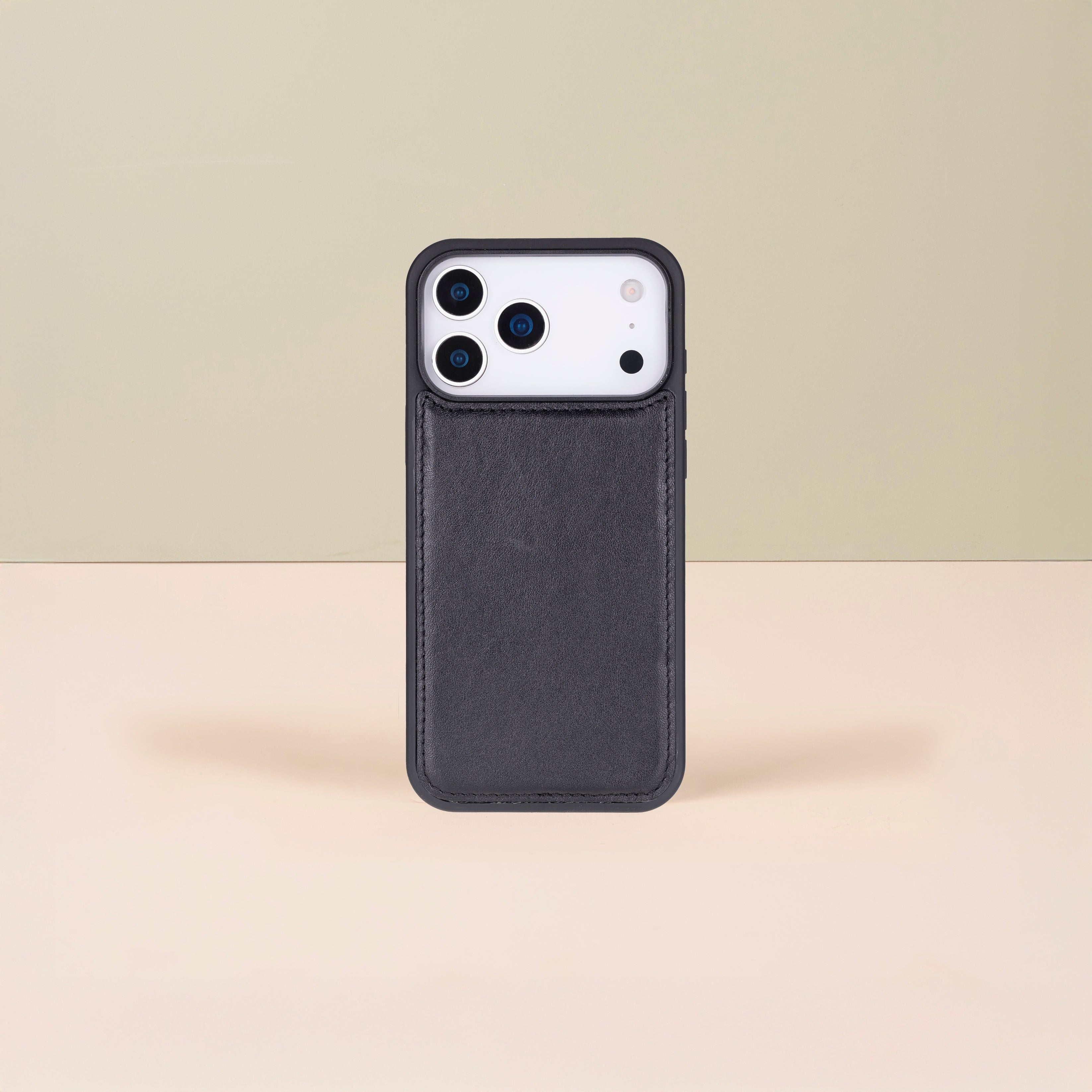 Leather iPhone 17 Pro Max Wallet Case – Black - Austin