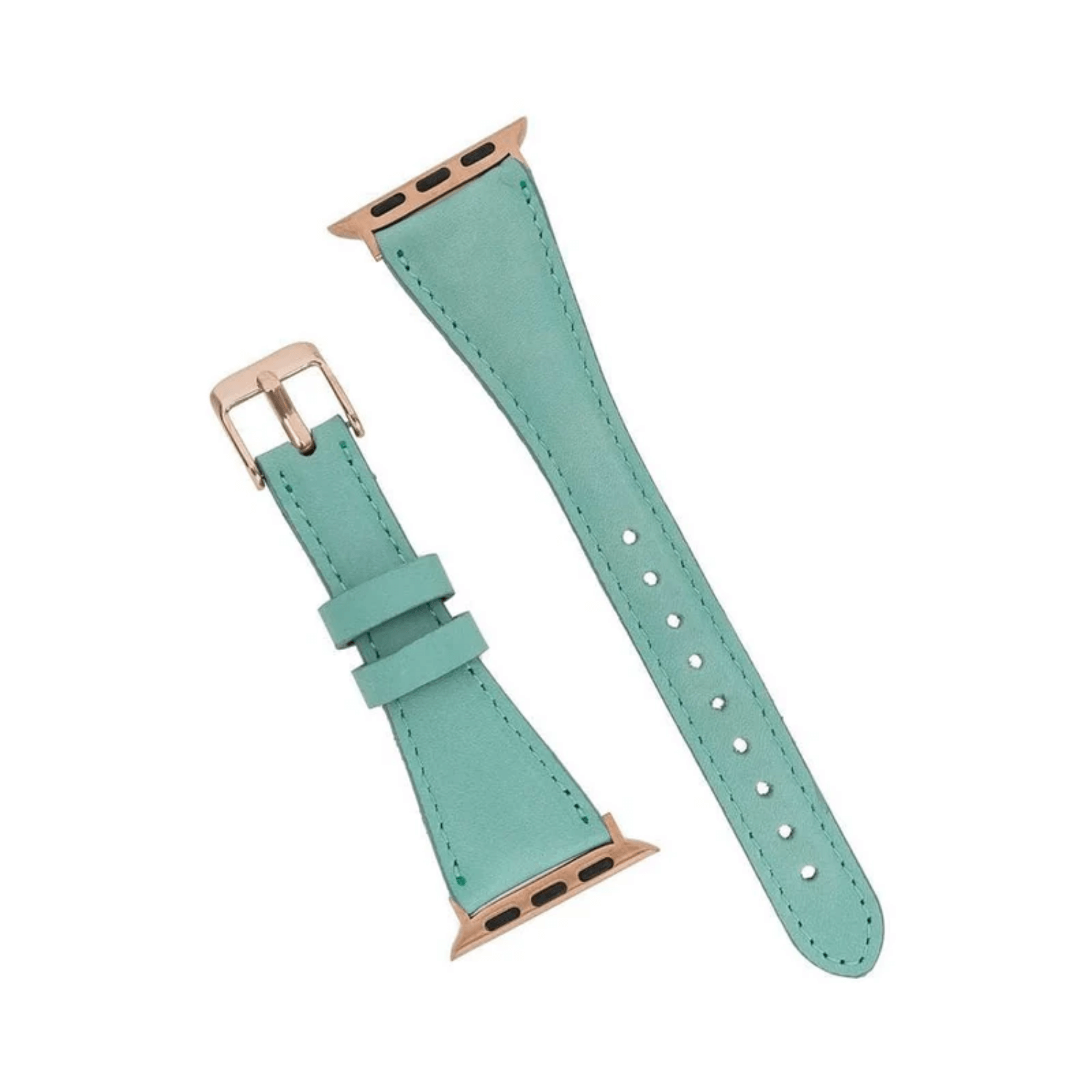 Mint Green Leather Slimy Apple Watch Band - LEATHERE