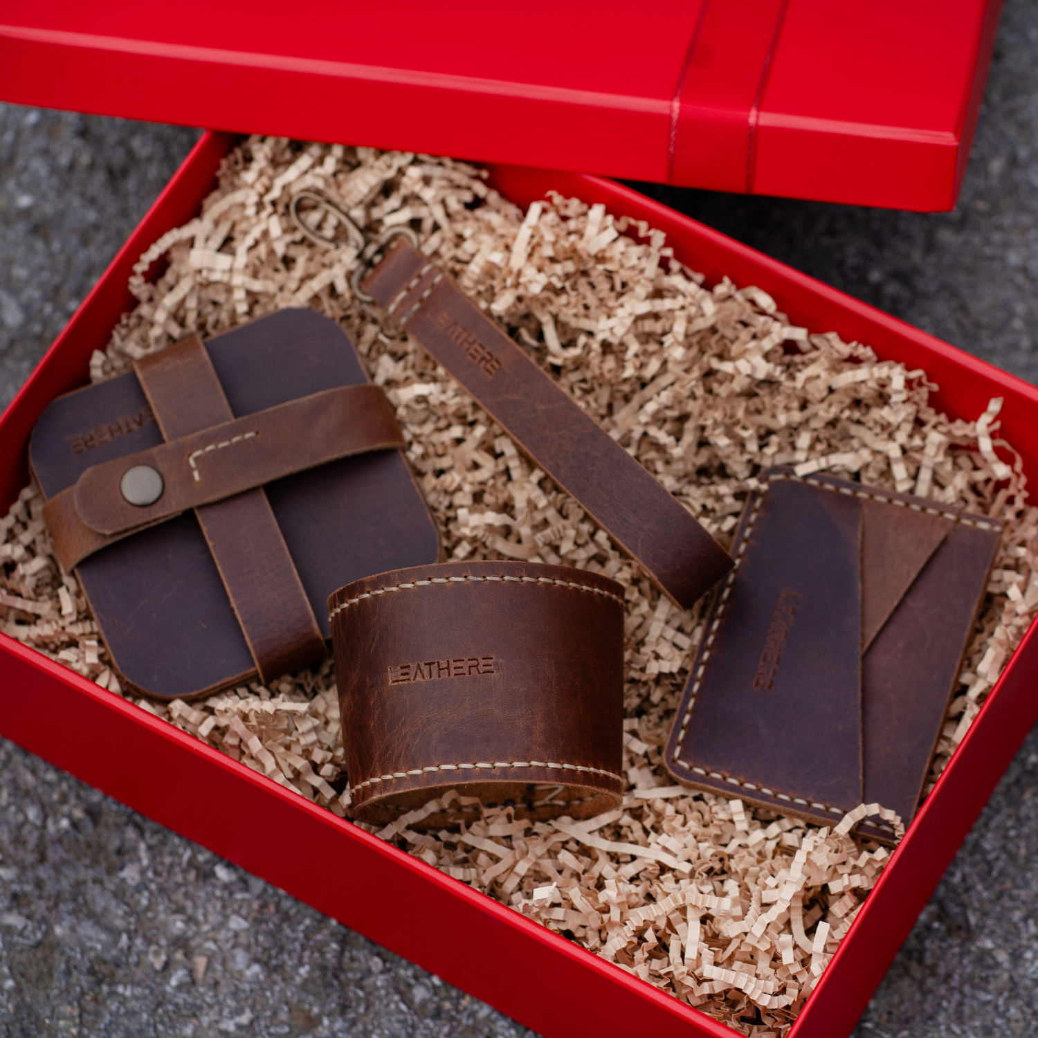 The Brooklyn Set | A 4-Piece Leather Gift Set by LEATHERE