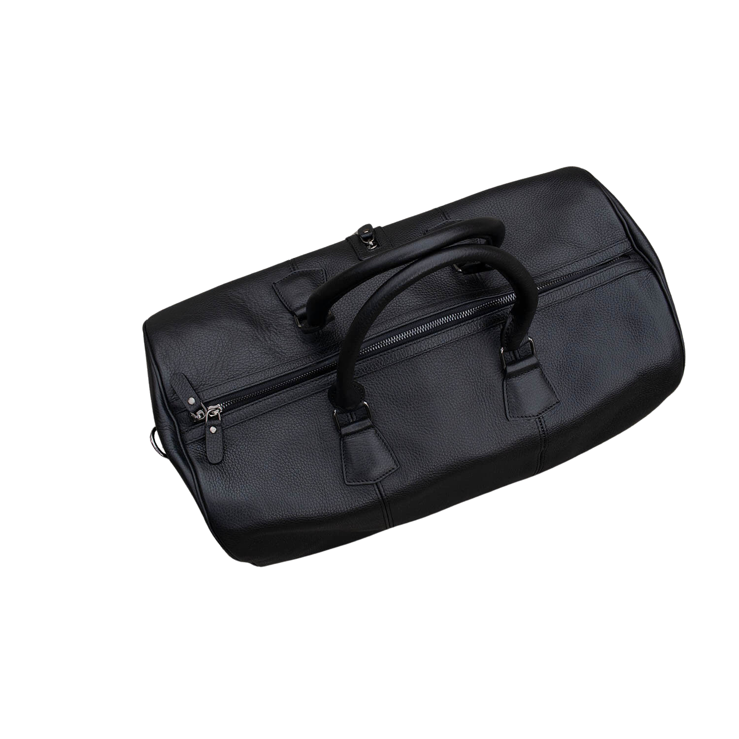 Vintage Leather Weekender Bag - Black - Edison