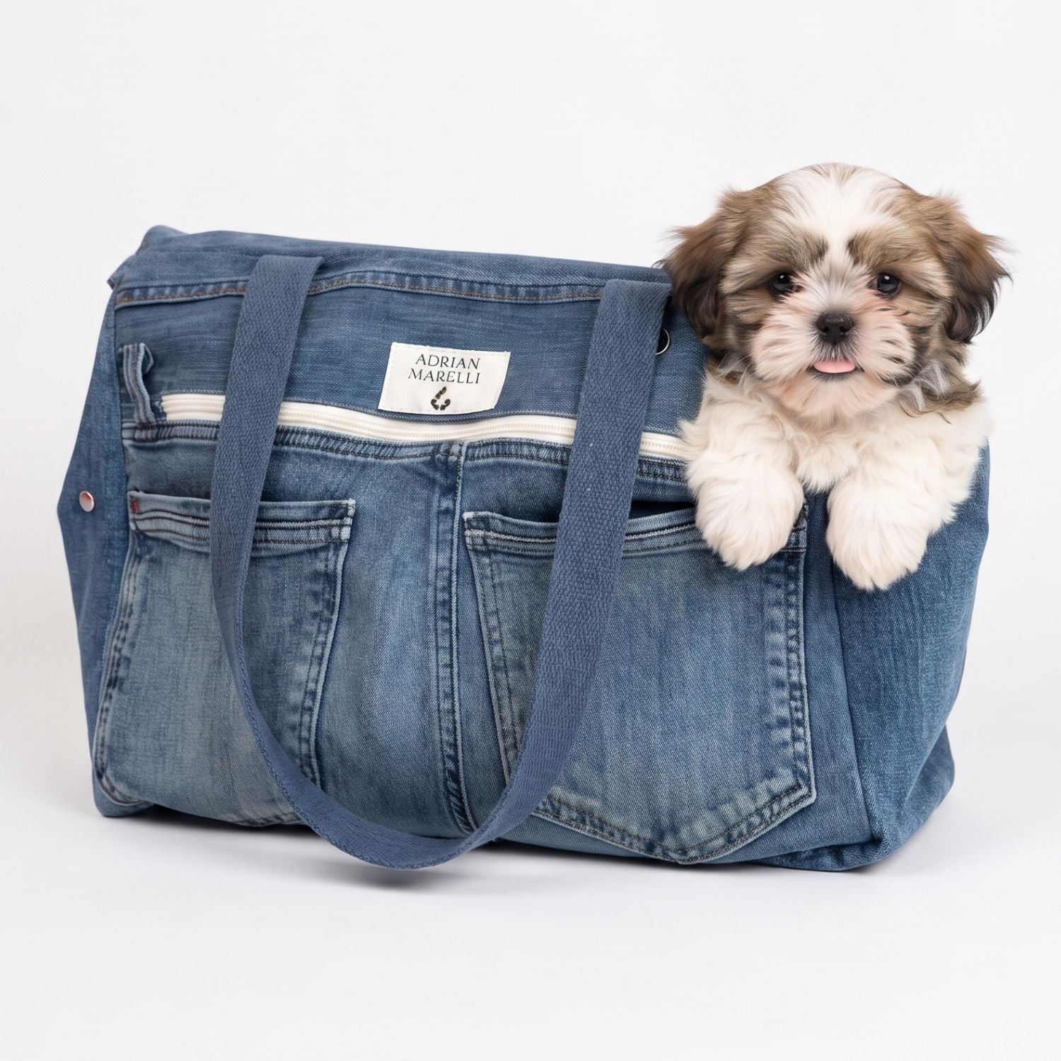 Brooklyn Heritage Upcycled Denim Pet Carrier – Indigo