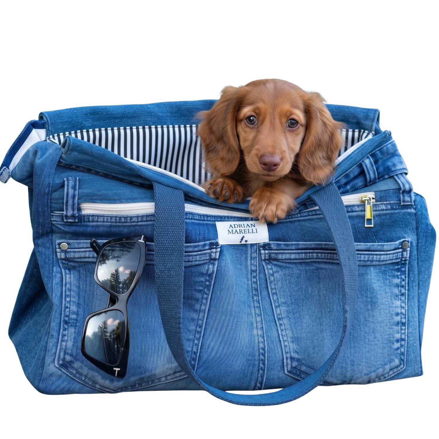 Brooklyn Heritage Upcycled Denim Pet Carrier – Indigo