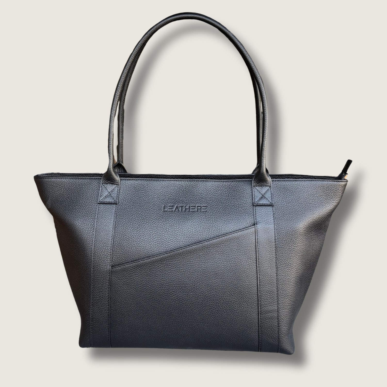 The Leathere New York Tote - Black