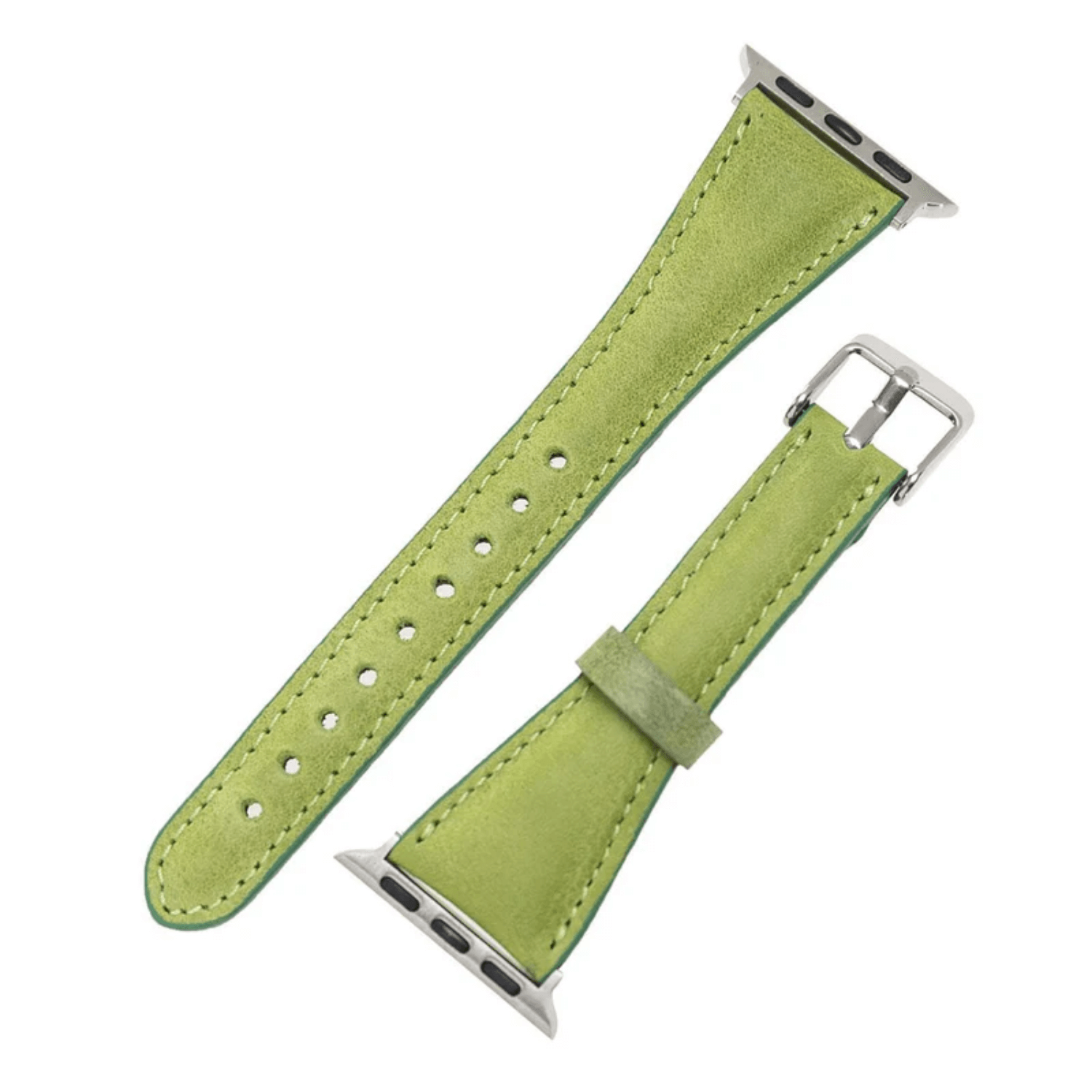 Lime Green Leather Slimy Apple Watch Band - LEATHERE