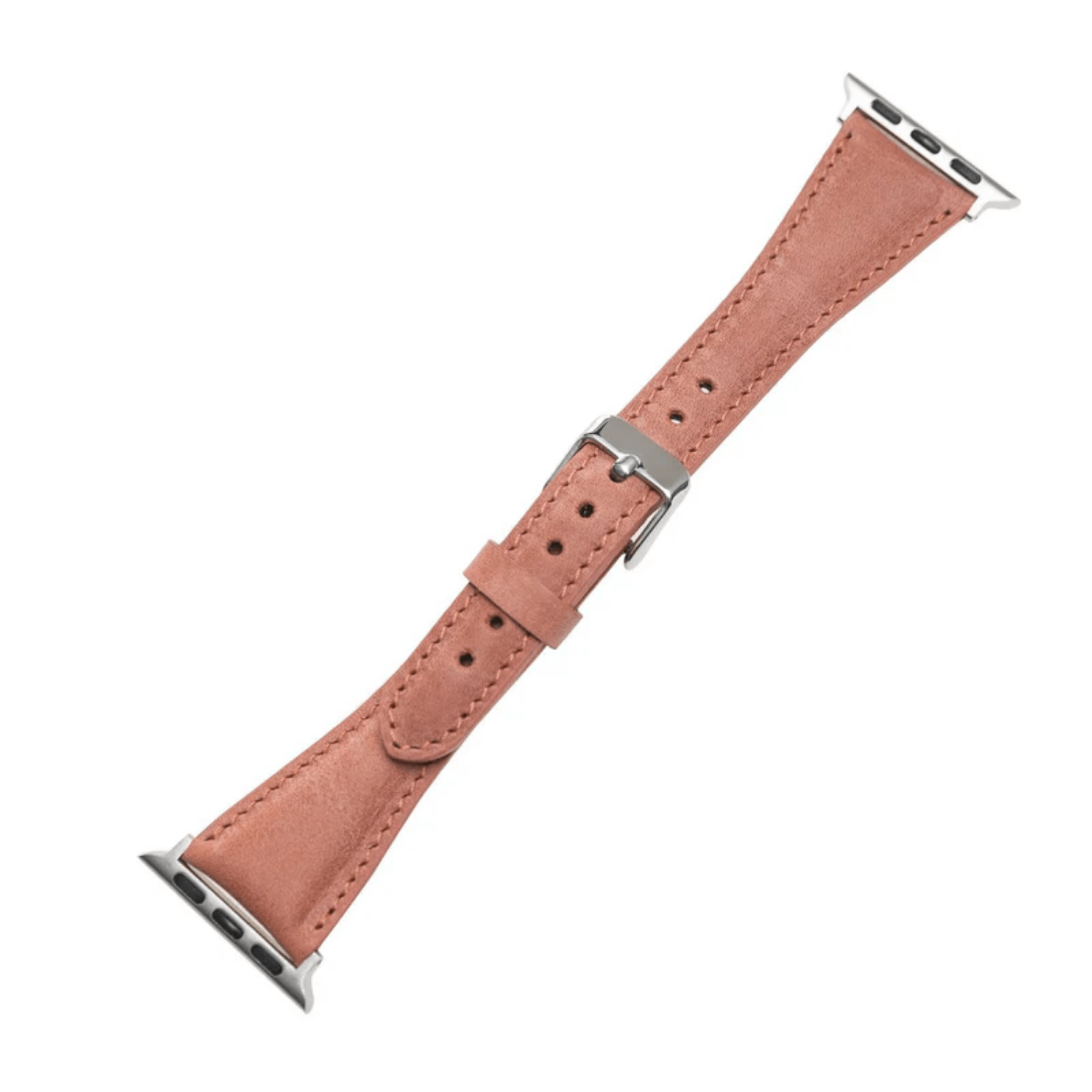 Dusty Rose Leather Slimy Apple Watch Band - LEATHERE