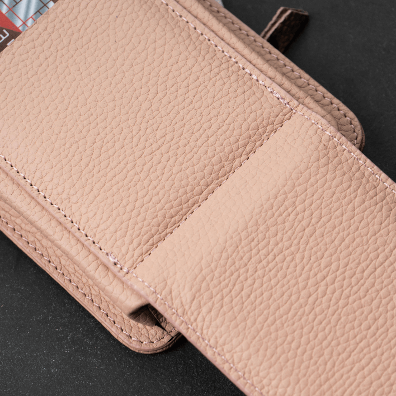 Leather Pink Crossbody Bag Phone Wallet - Columbus