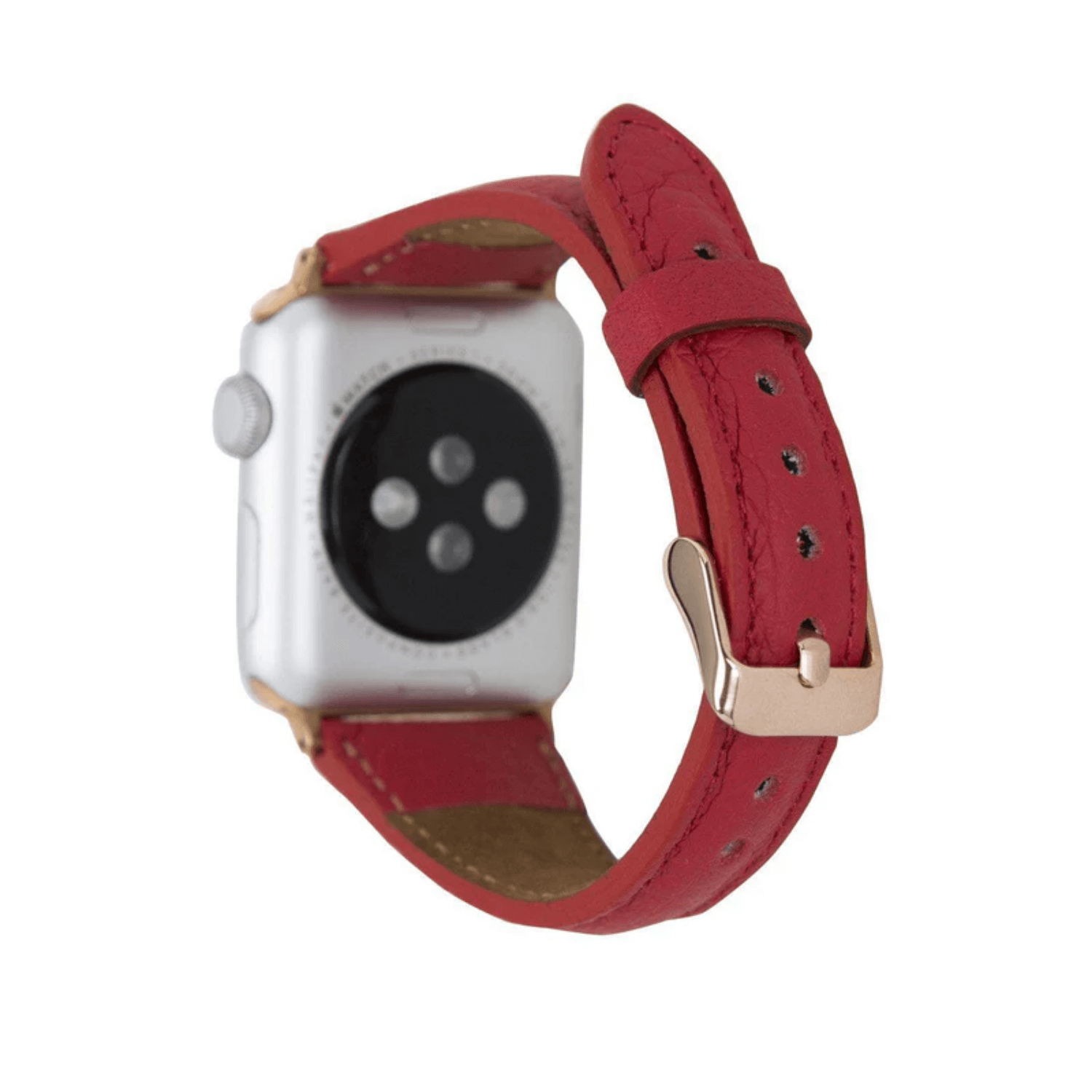 Red Leather Slimy Apple Watch Band - LEATHERE