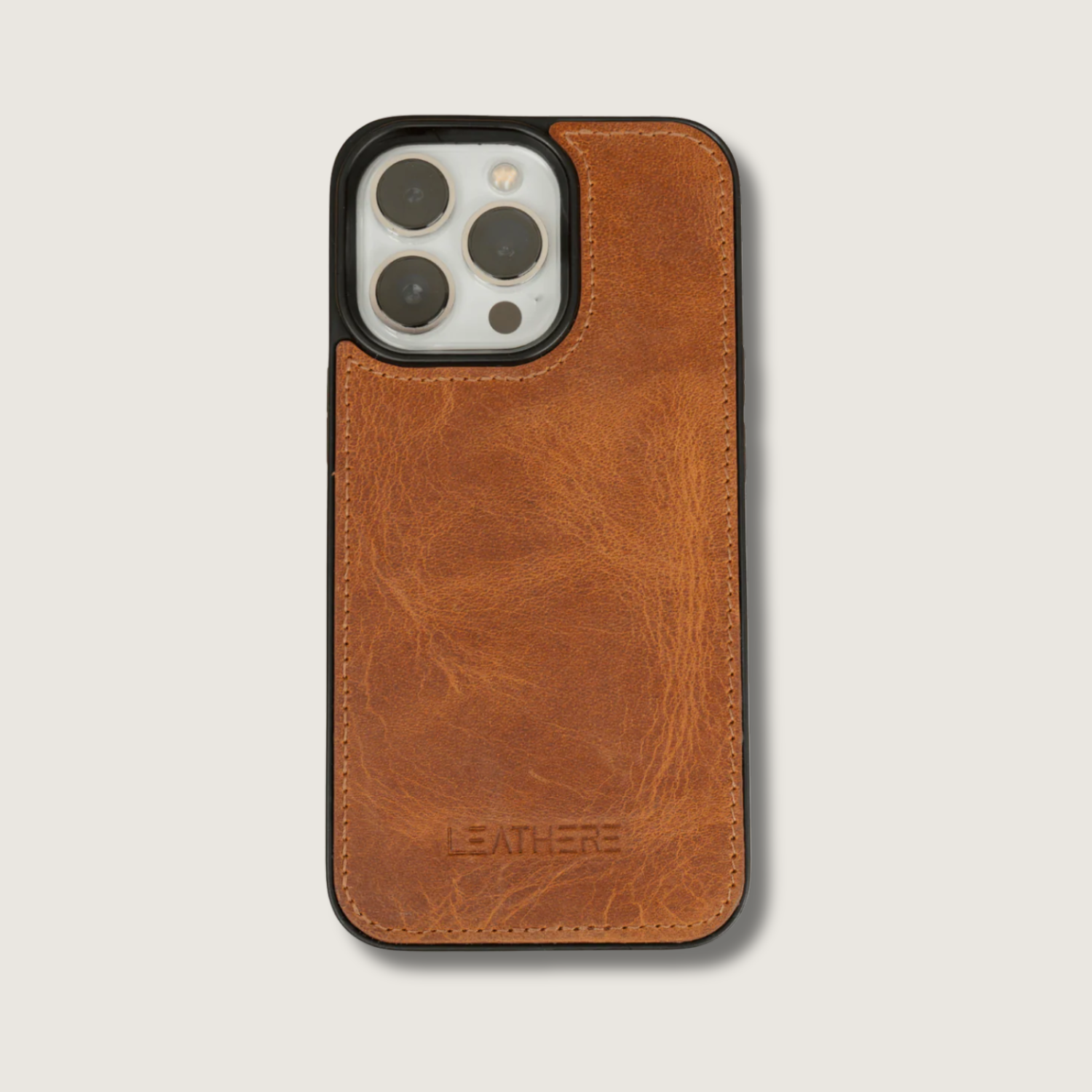 iPhone 15 Series Rustic Brown Leather Case - Austin