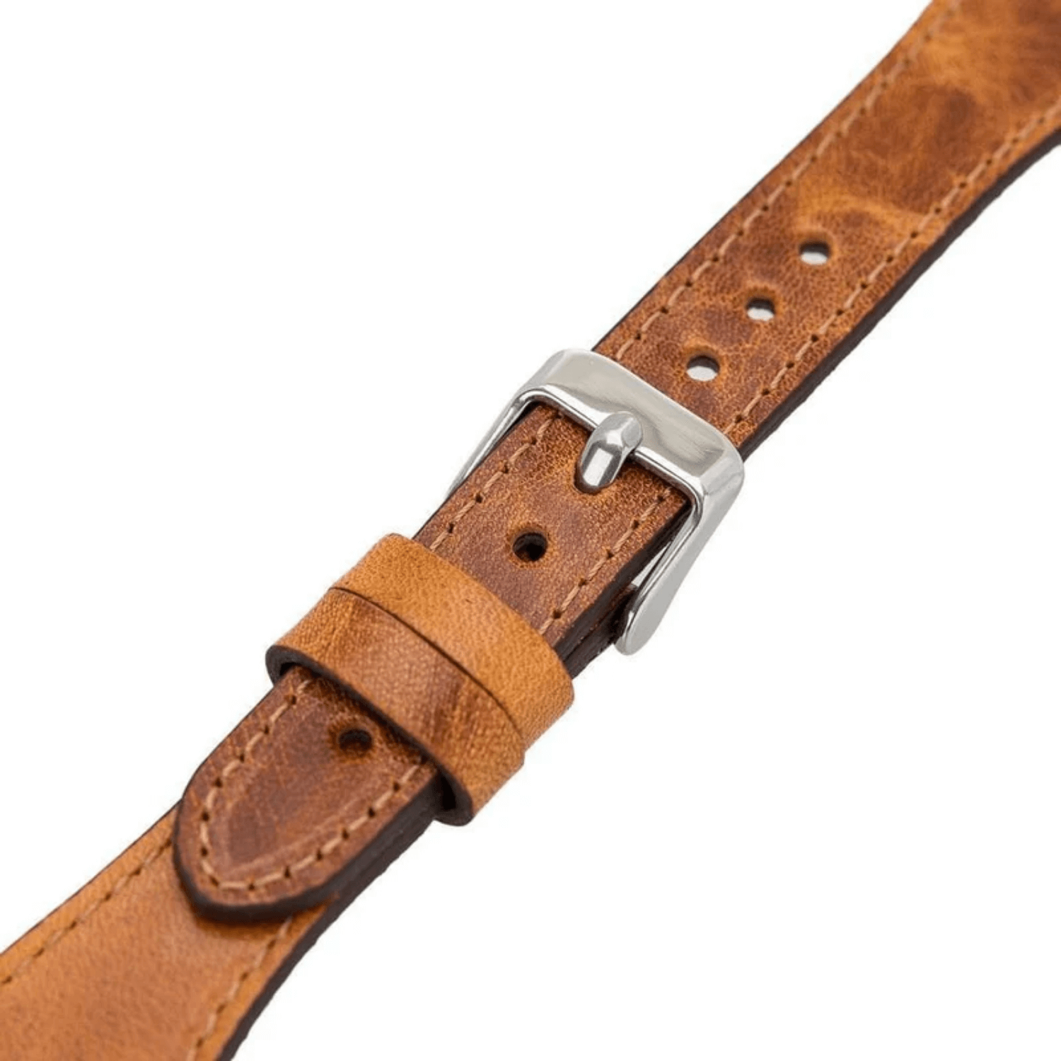 Caramel Brown Leather Slimy Apple Watch Band - LEATHERE