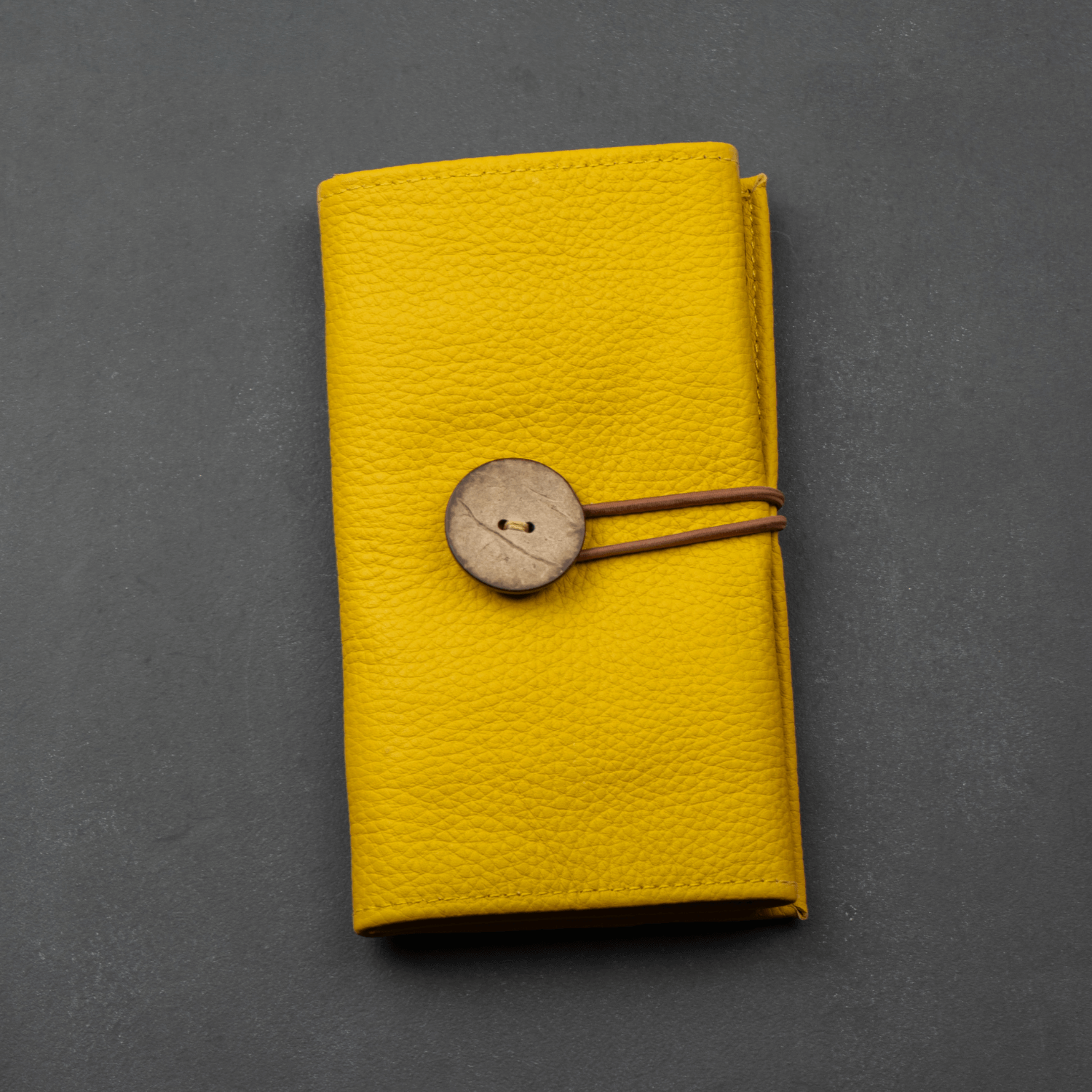 Yellow Leather Travel Cable & Tech Organizer - LEATHERE