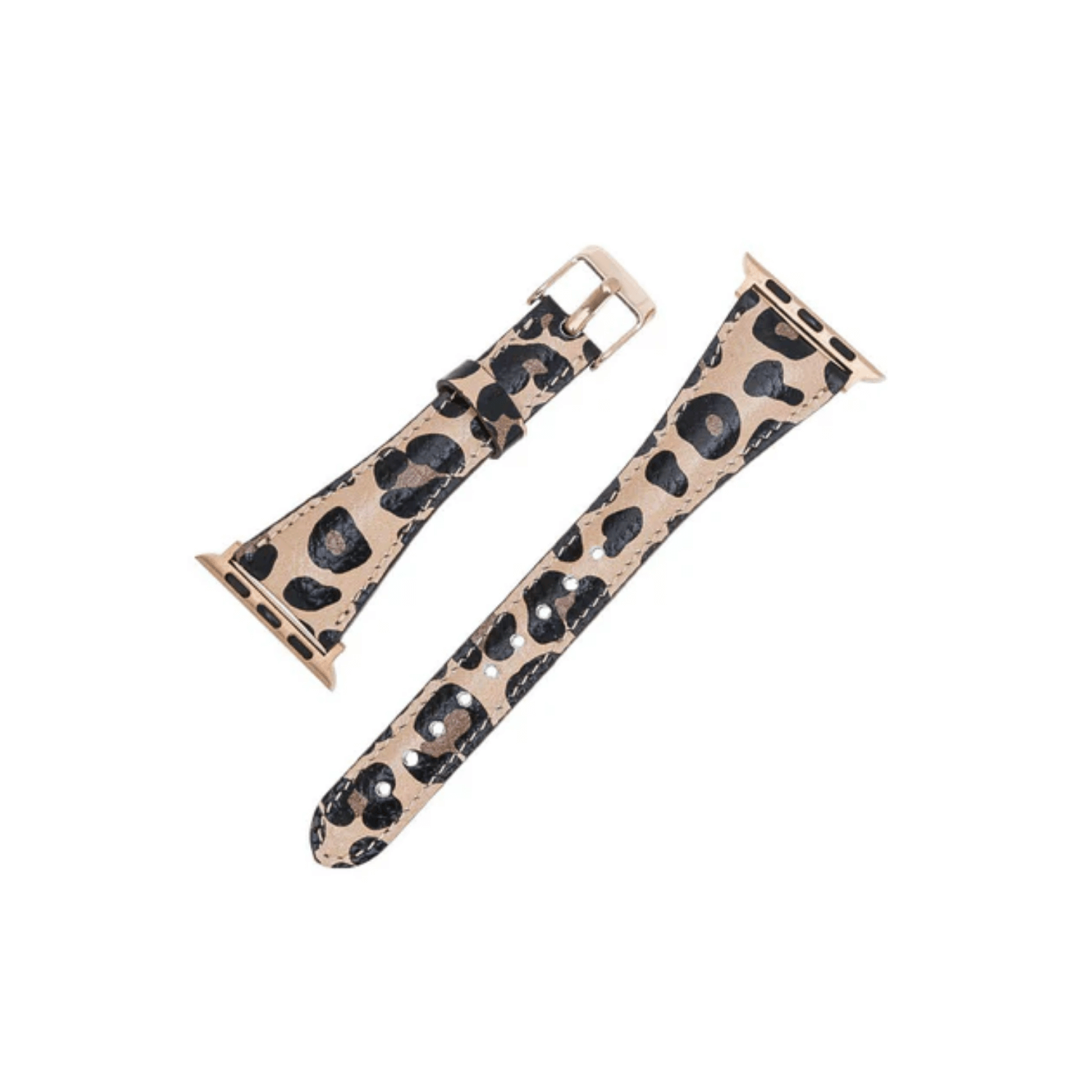 Leopard Leather Slimy Apple Watch Band - LEATHERE