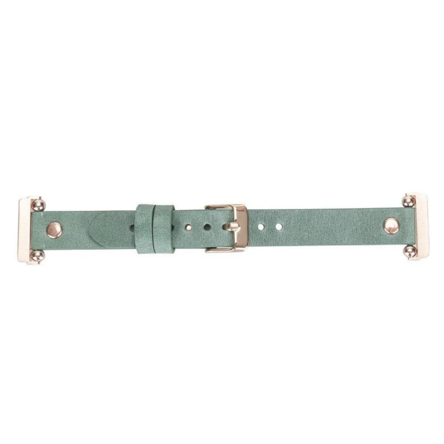 Pastel Green Leather Slim Apple Watch Band with Rivet - LEATHERE