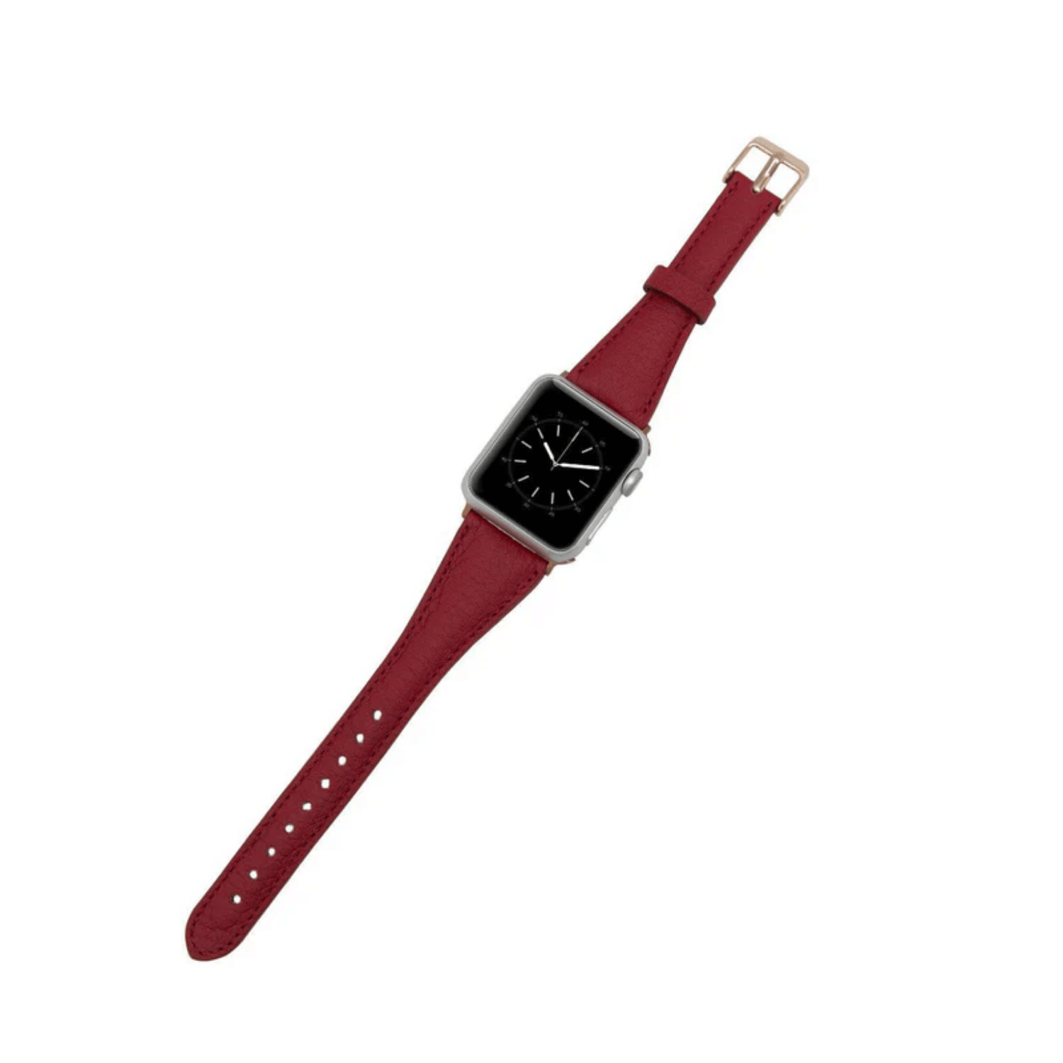 Red Leather Slimy Apple Watch Band - LEATHERE