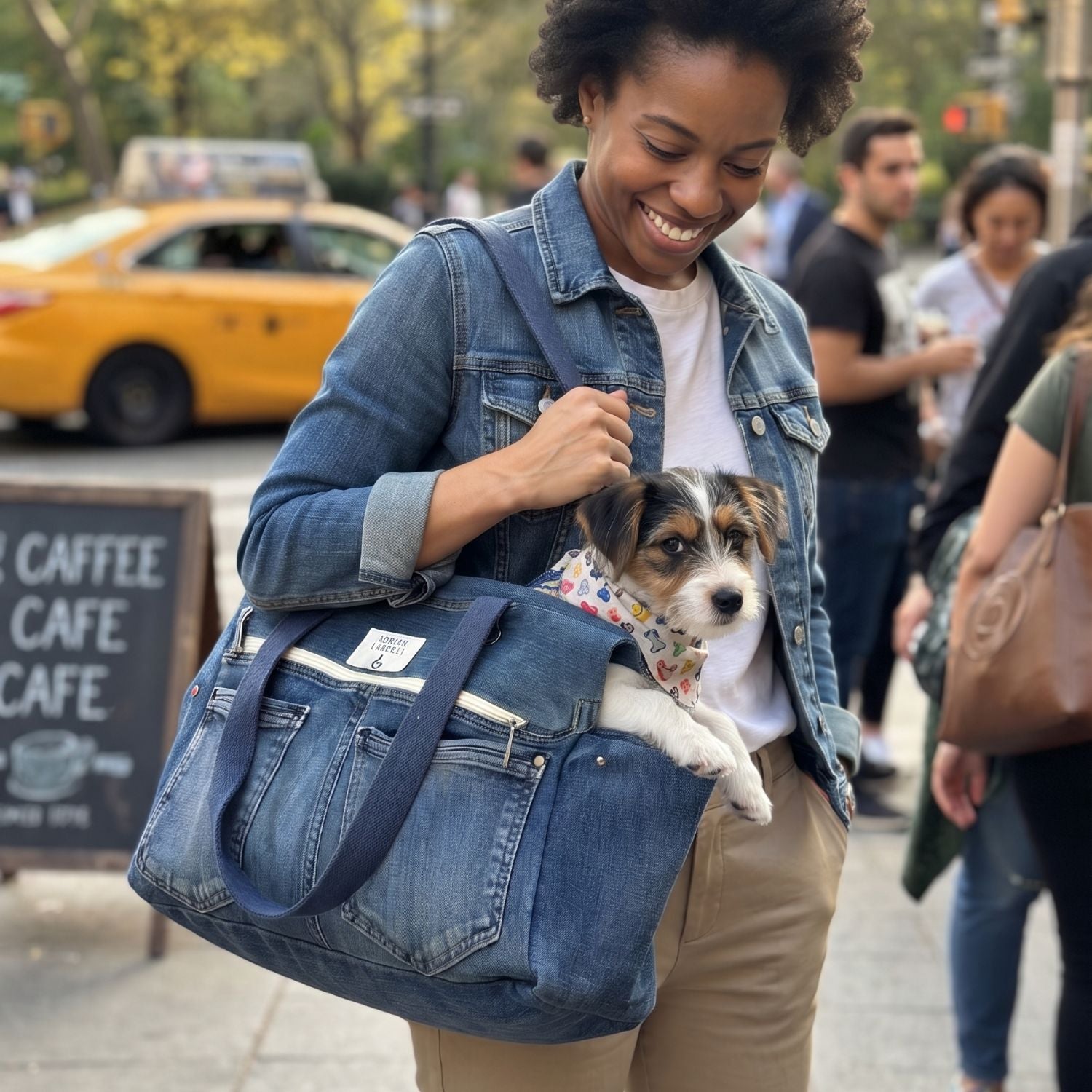 Brooklyn Heritage Upcycled Denim Pet Carrier – Indigo